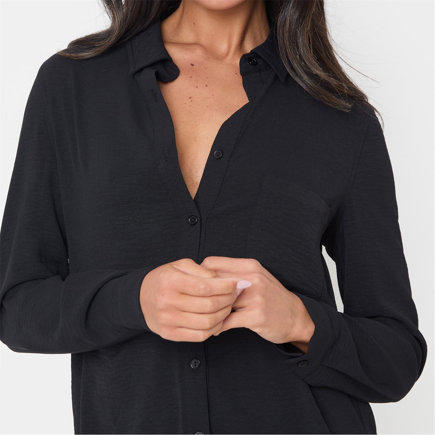 I Saw It First Soft Crepe Long Sleeve Shirt - 6