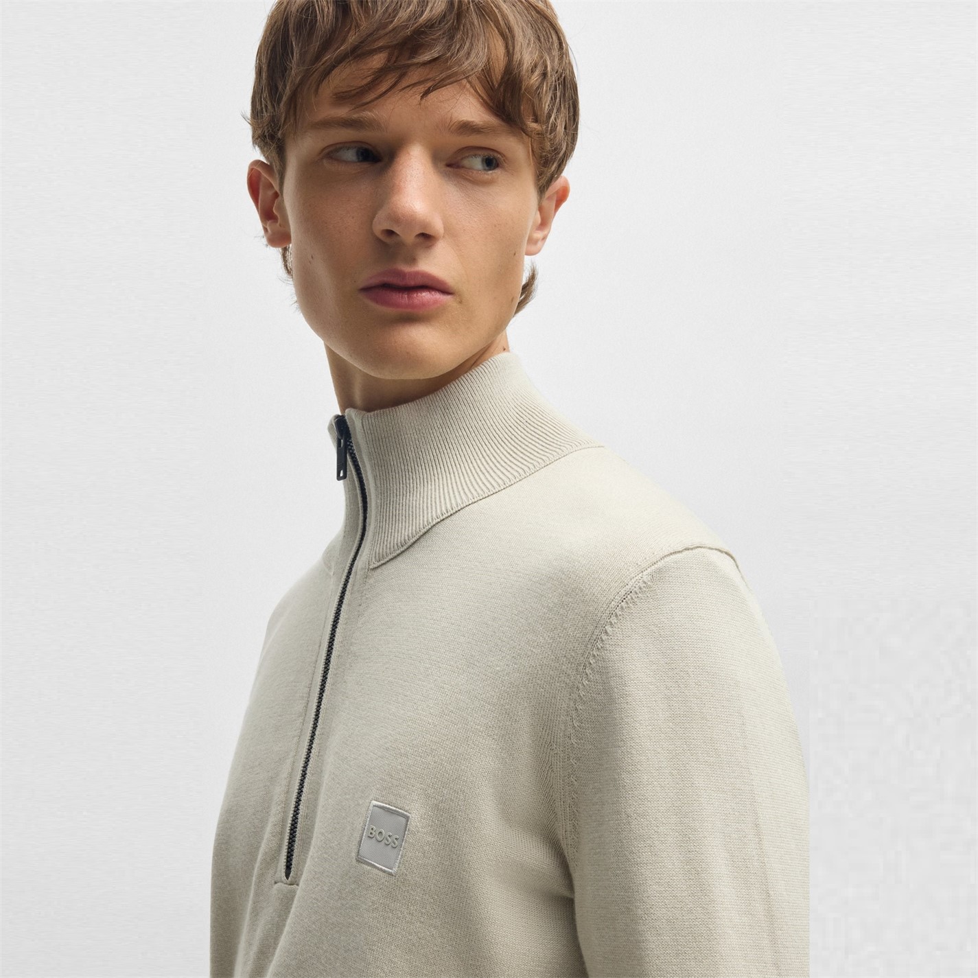 Boss Men's HBO Kanobix quarter Zipped Sweater - 4