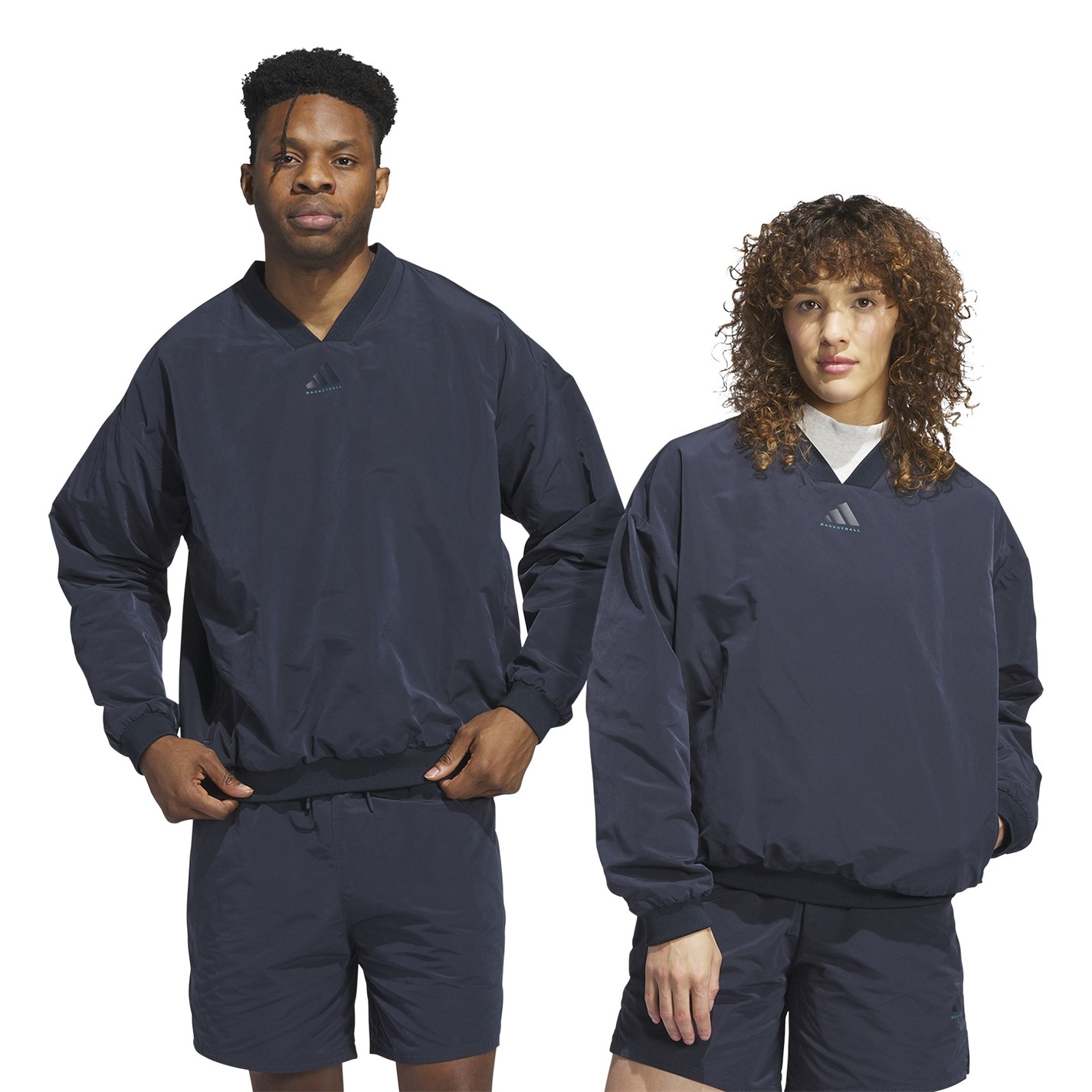 adidas Basketball Woven Crewneck Sweatshirt Mens - 3