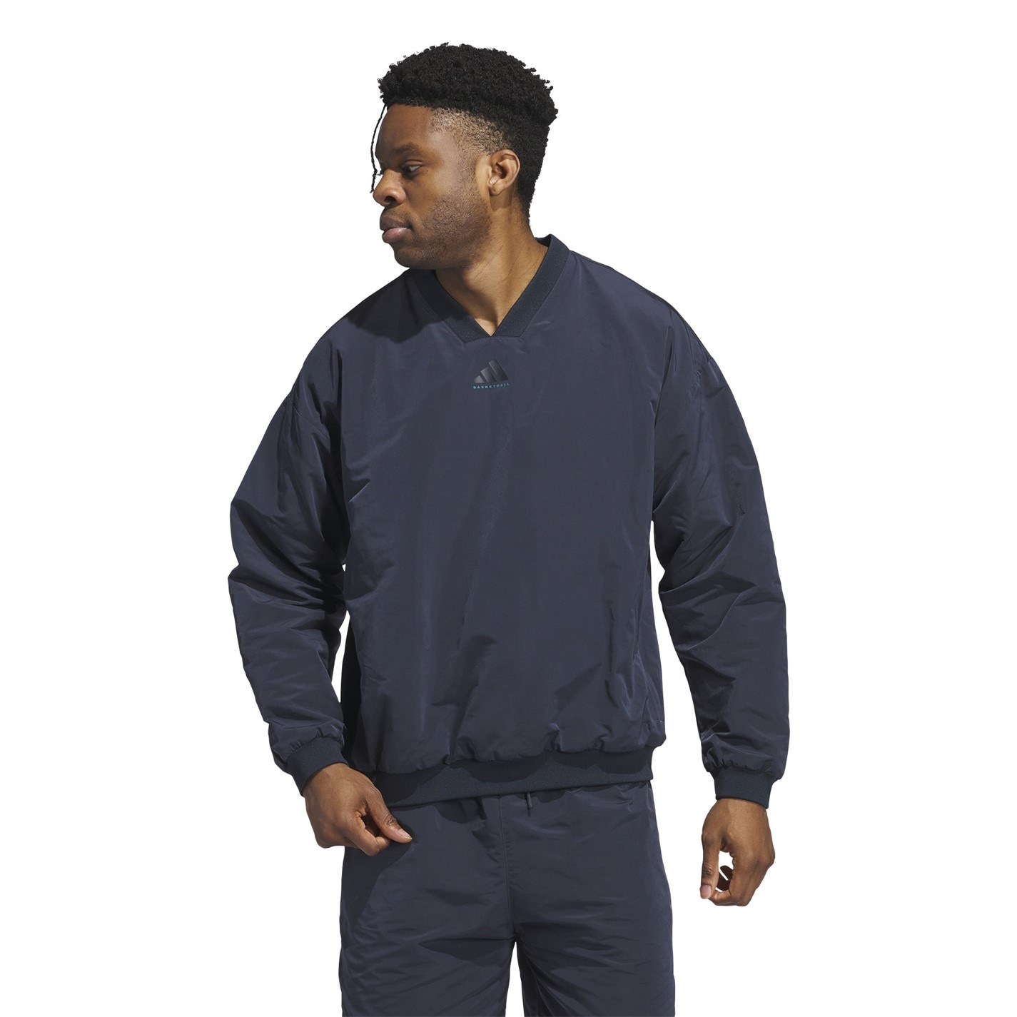 adidas Basketball Woven Crewneck Sweatshirt Mens - 5