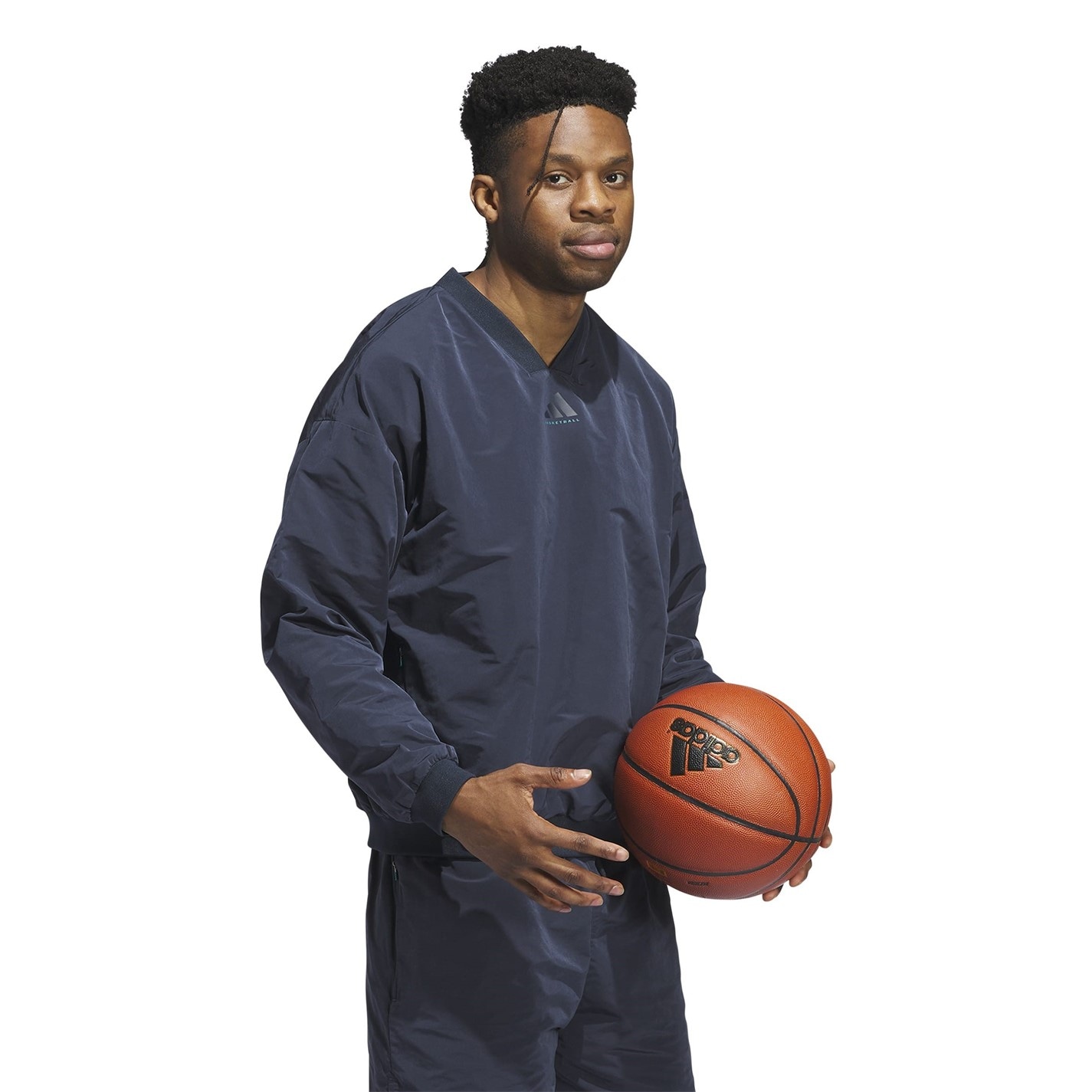 adidas Basketball Woven Crewneck Sweatshirt Mens - 7