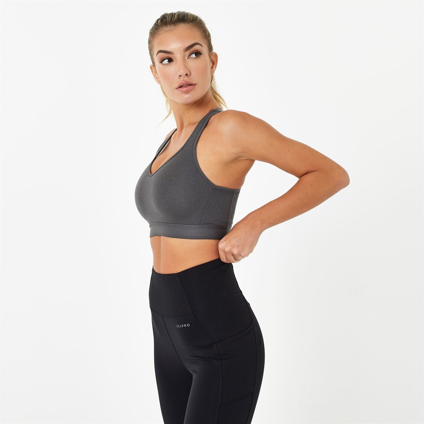 Športová podprsenka USA Pro Charcoal 4956231