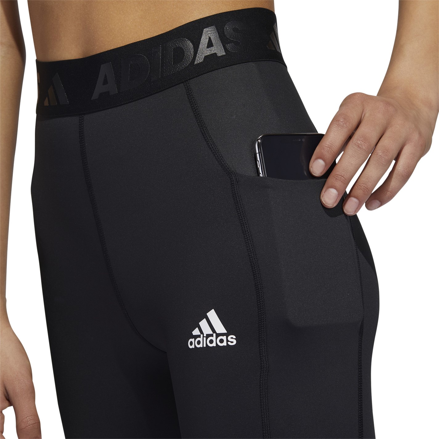 adidas Alphaskin 3-Stripes Leggings Womens - 5