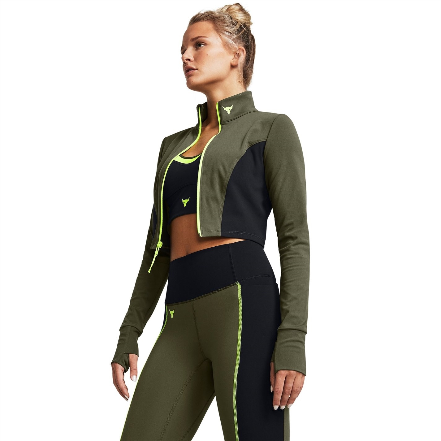 Under Armour Project Rock Cropped Gym Jacket Womens - 2
