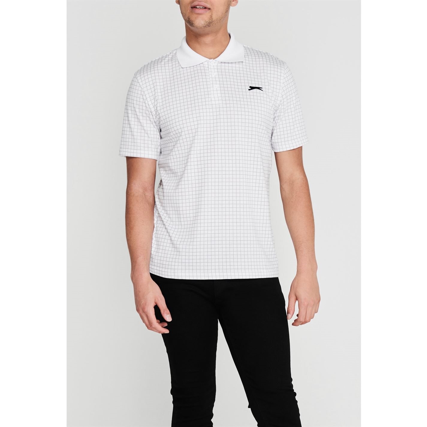 Slazenger Check Golf Polo Mens - 2