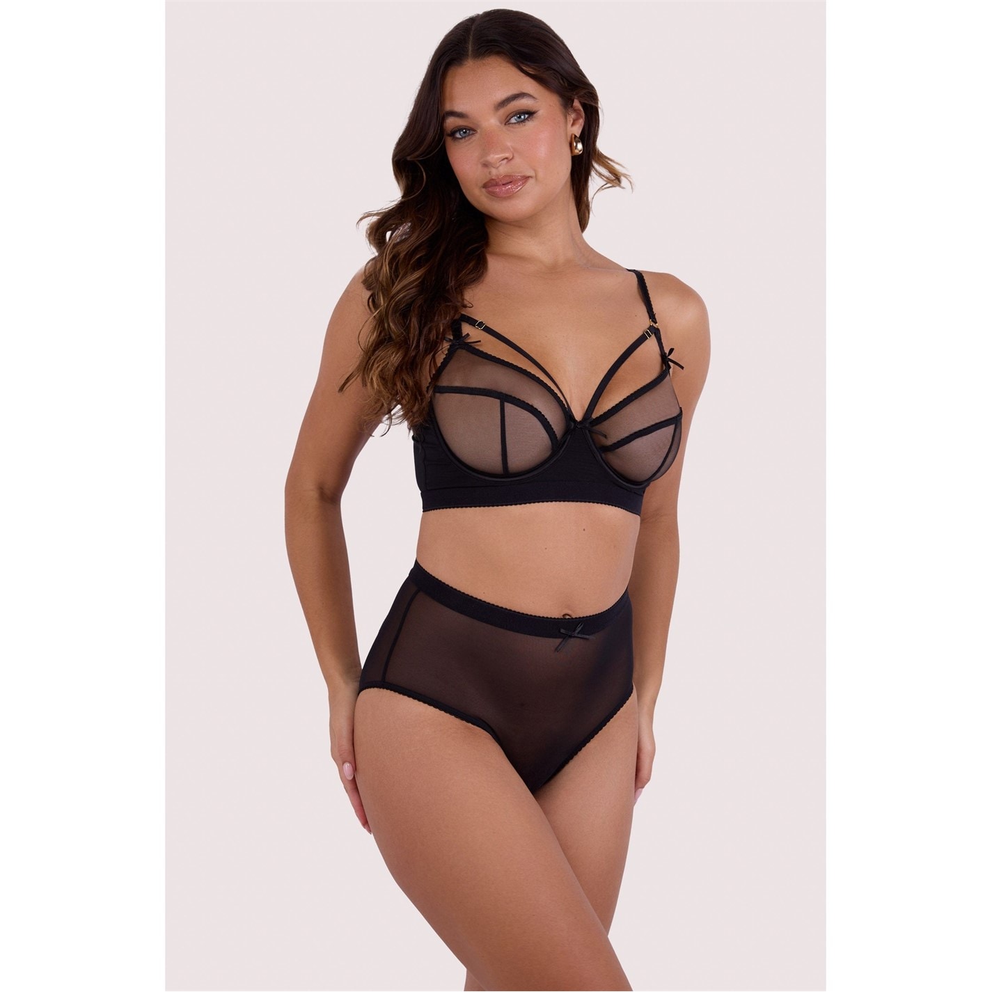 Playful Promises Josie Black Mesh D+ Bra - 3