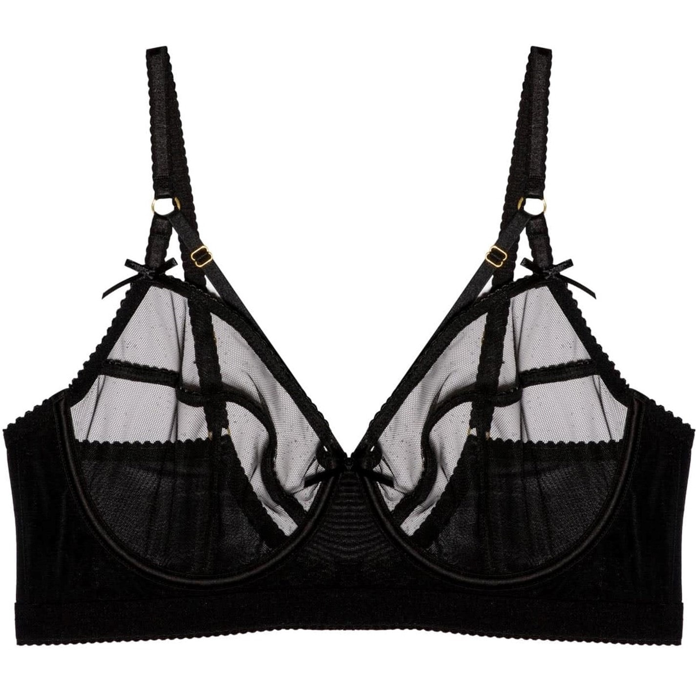 Playful Promises Josie Black Mesh D+ Bra - 4