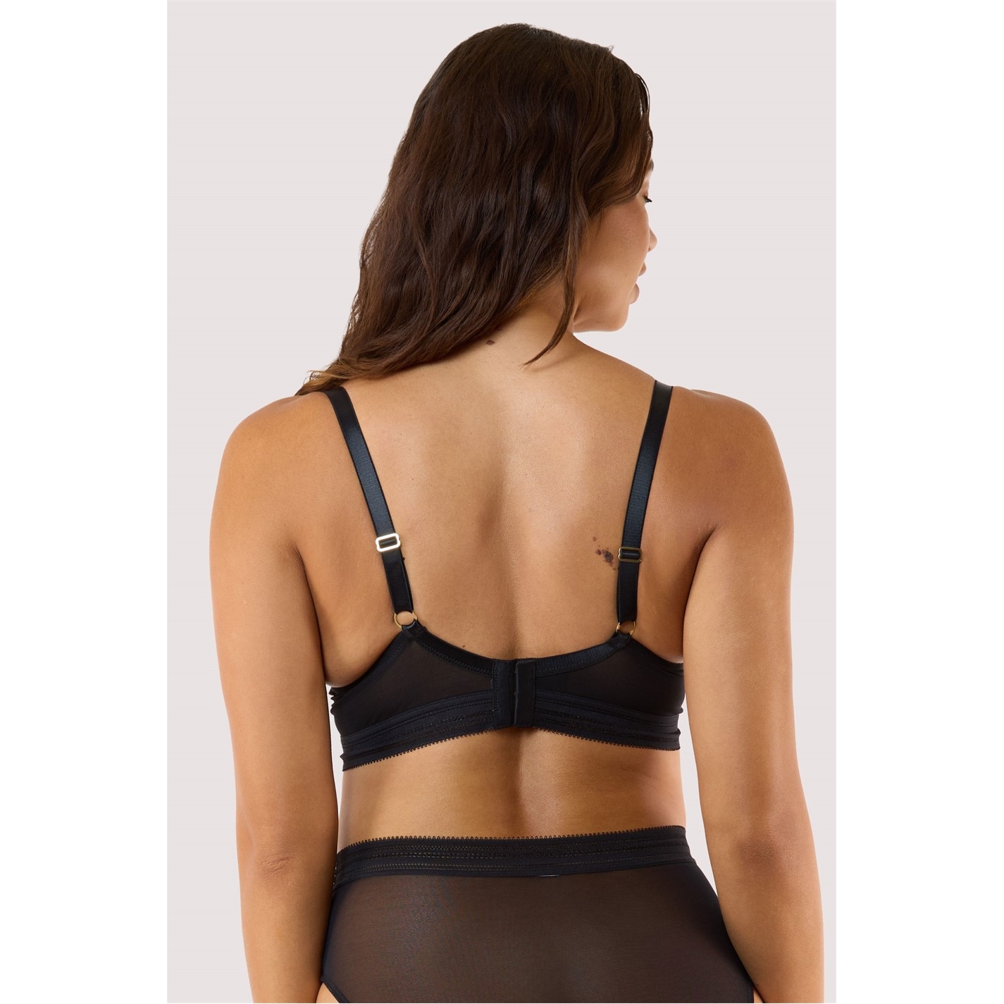 Playful Promises Icon Black Sheer Plunge Bra - 3