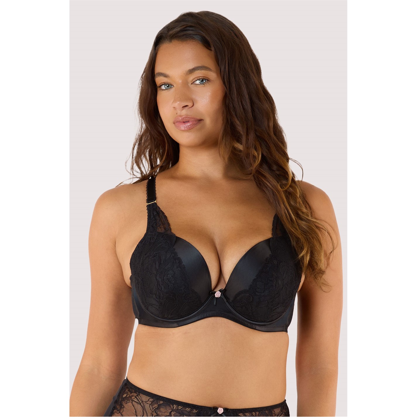 Playful Promises Idol Black Padded Plunge Bra - 2