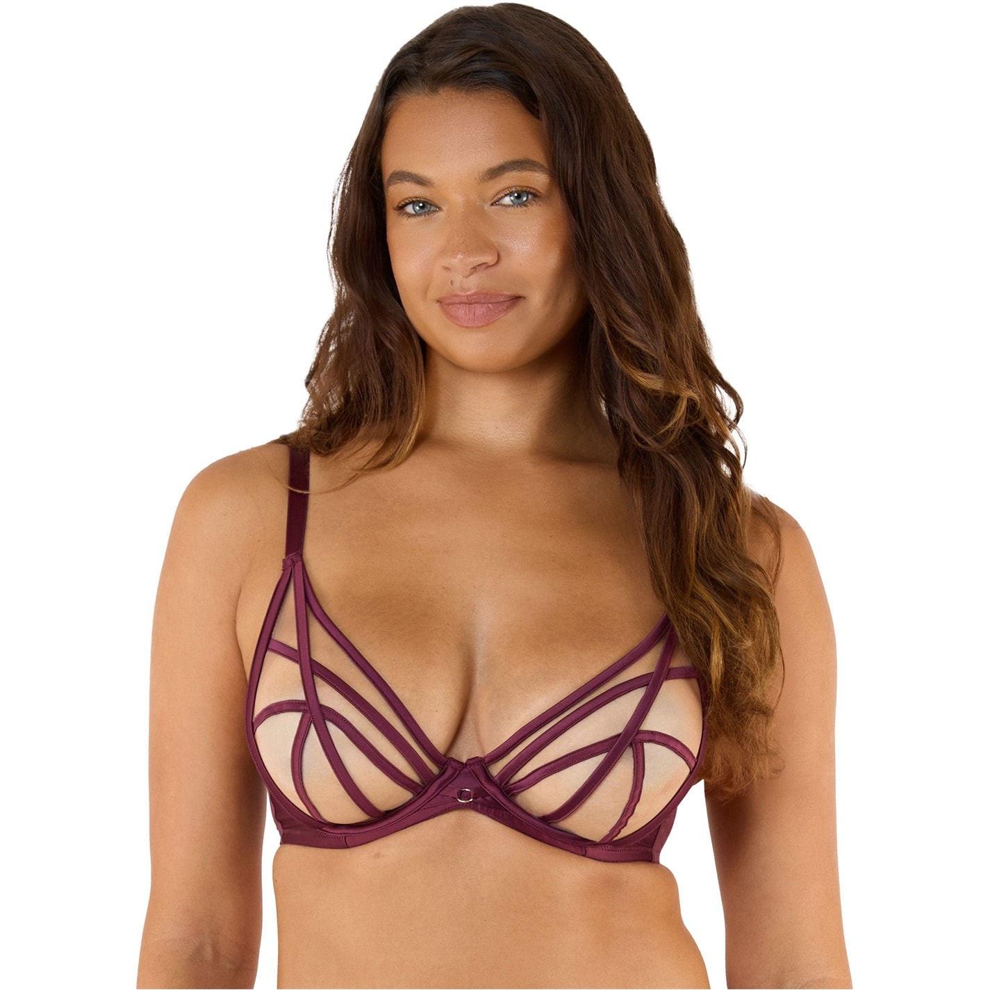 Playful Promises Ramona Wine Plunge Bra - 2