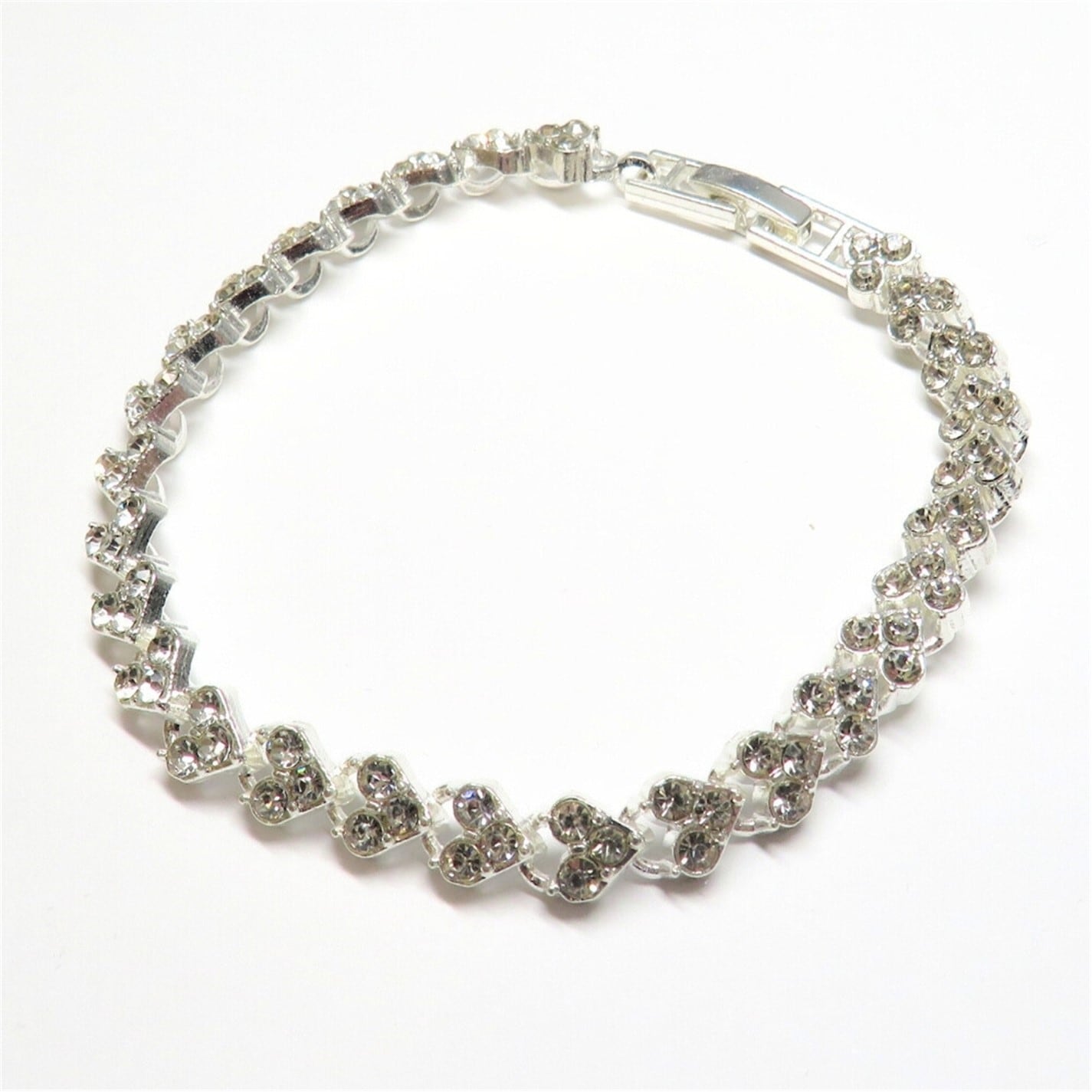 Aye Do Diamante Heart Tennis Bracelet 0146-NP - 4