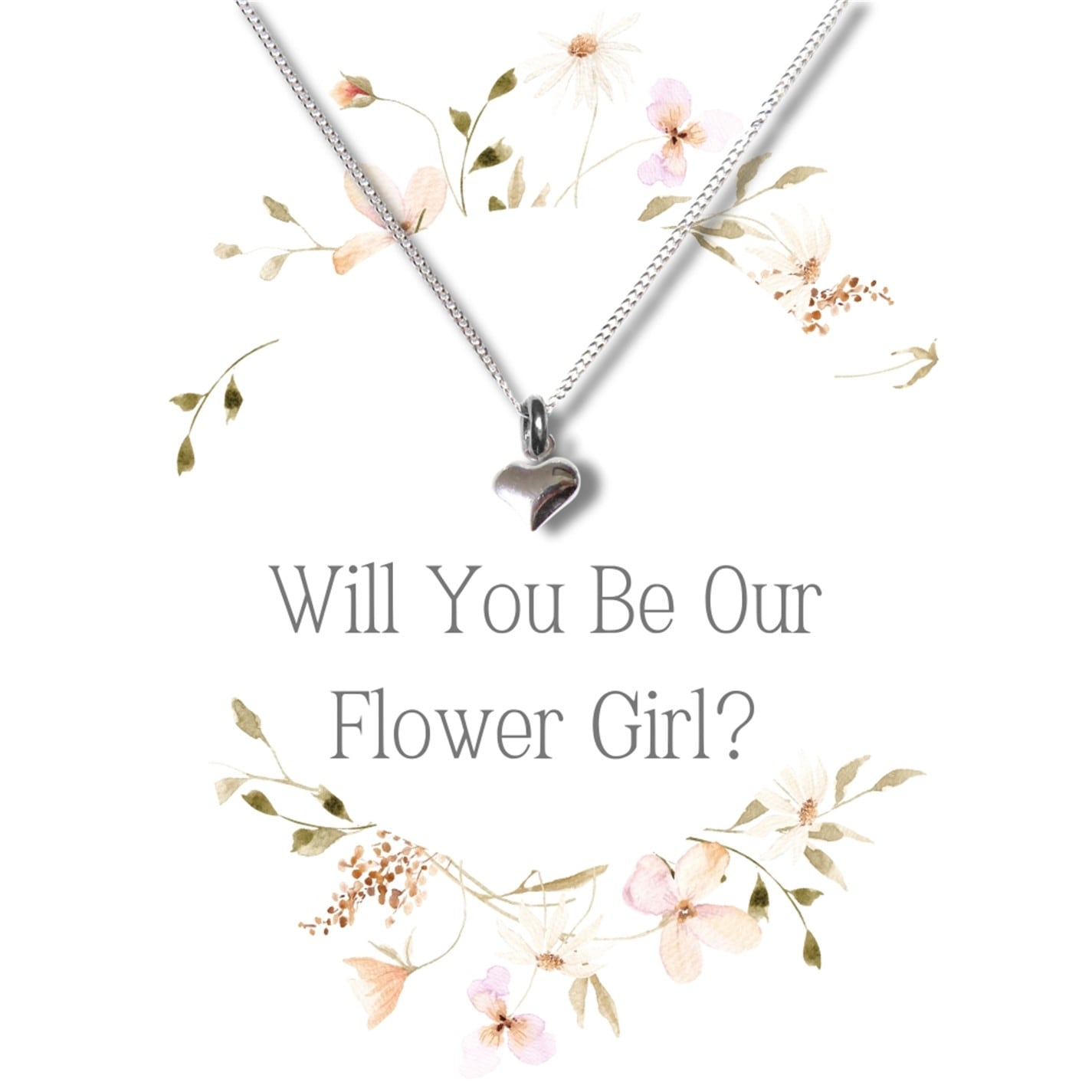 Aye Do Will You Be My Flower Girl Necklace Card 00414-CD - 2
