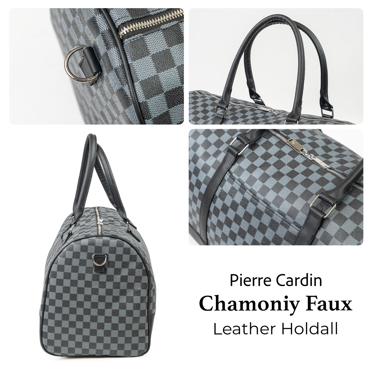 Pierre Cardin Premium Black And Grey Flight Bag Travel Holdall - 4