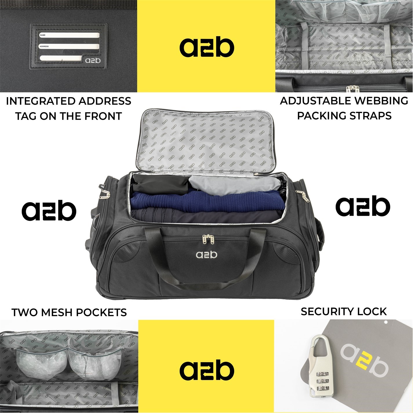 A2B Quest 95.3L Wheeled Holdall Roller Duffel Bag - 2