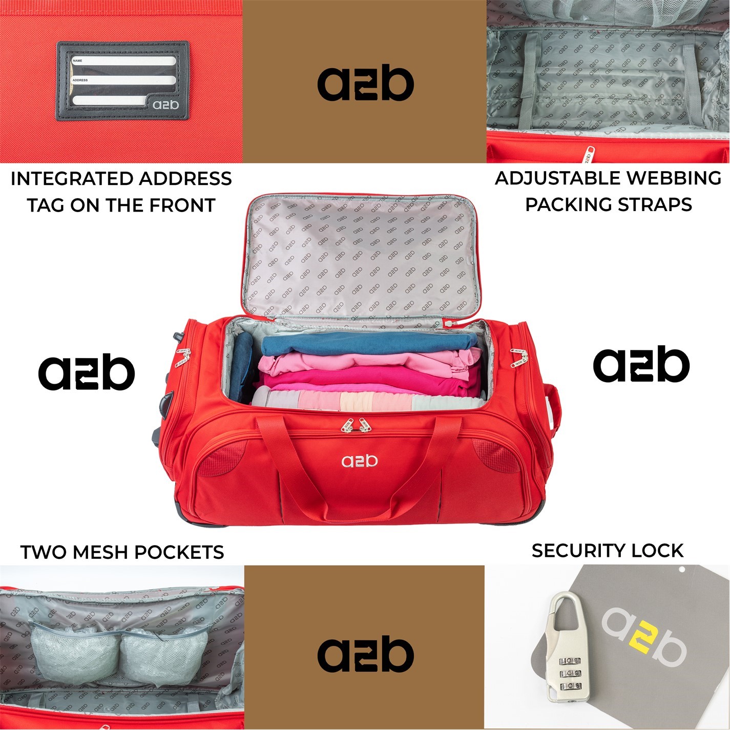 A2B Quest 95.3L Wheeled Holdall Roller Duffel Bag - 2