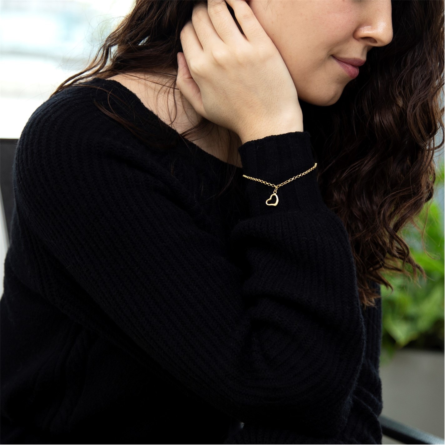 Be You 9ct Gold Heart Charm Bracelet - 2