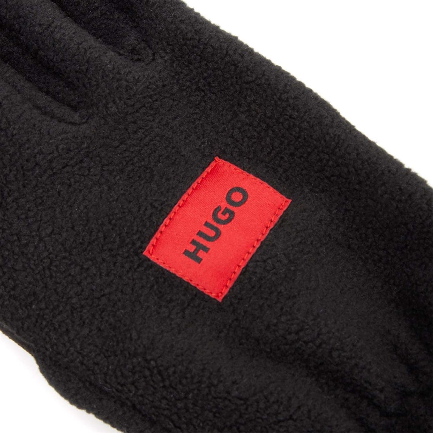 Hugo Red Logo Label Fleece Gloves - 2