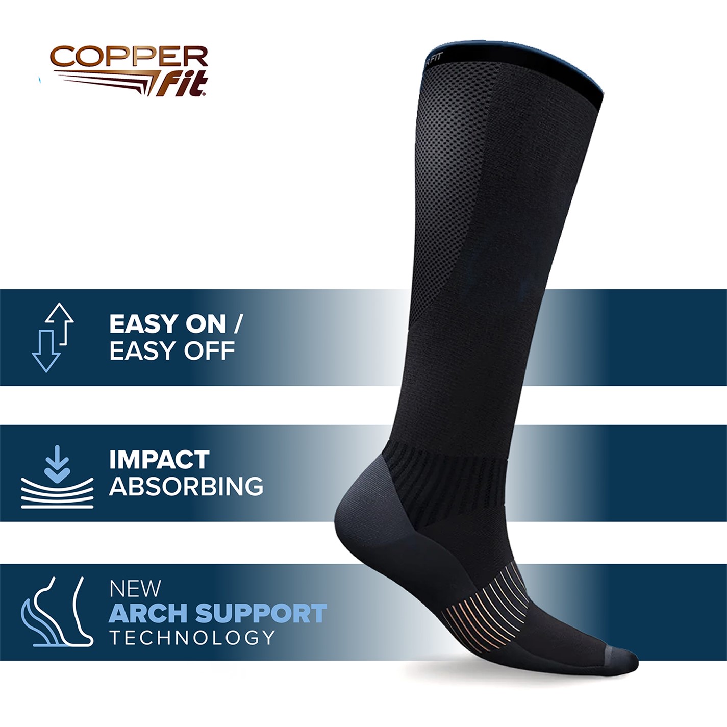 Unbranded Copper Fit Energy Compression Socks (L/XL) - 2