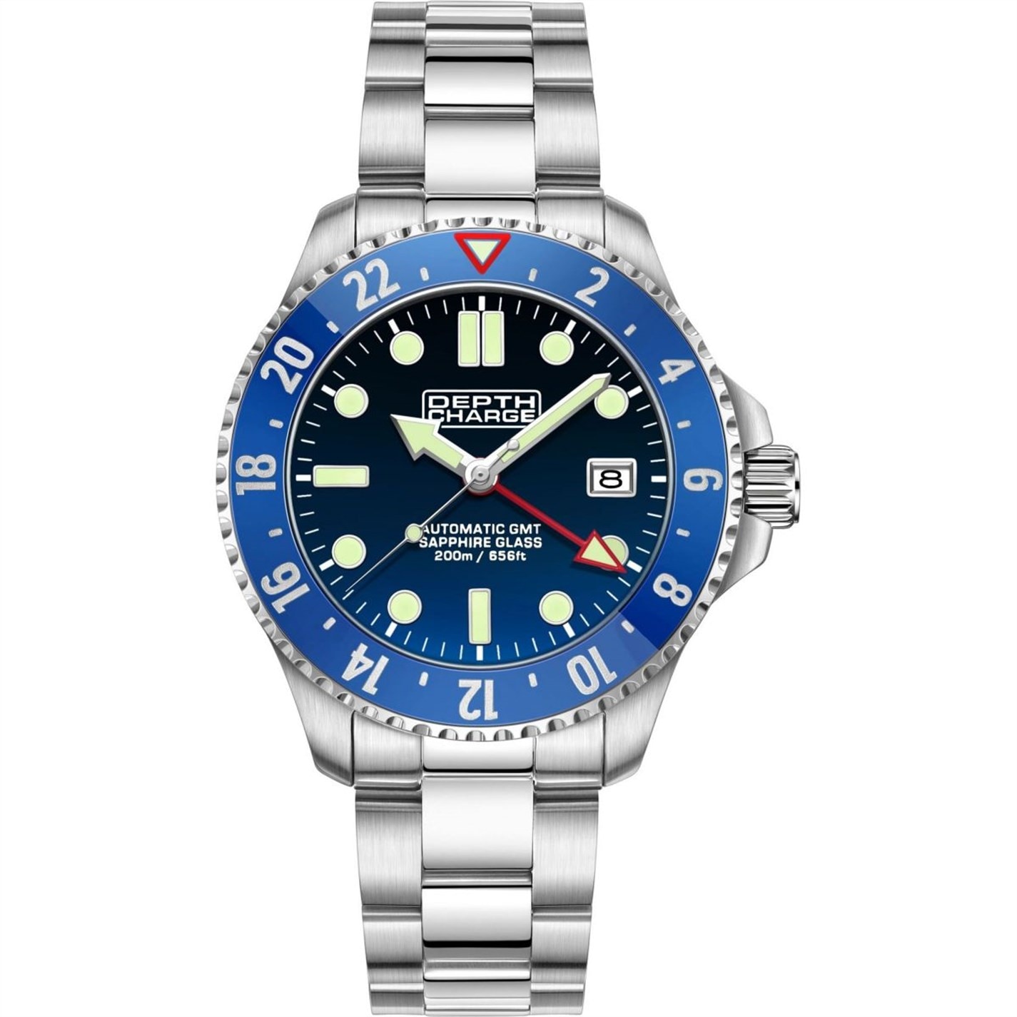Hodinky Depth Charge Silver and Blue 6364194