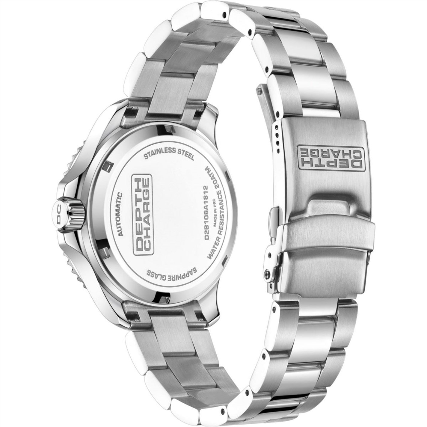 Depth Charge Charge Stainless Steel Blue Dial Dive Watch - 4