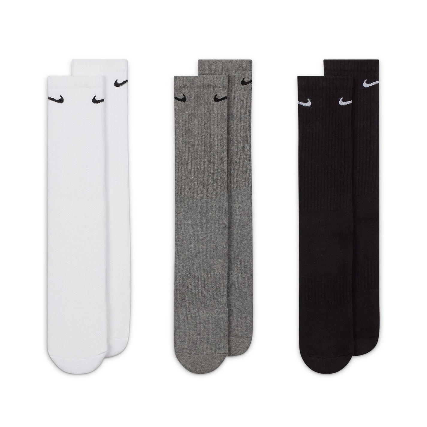 Nike Everyday 3 Pack Cotton Cushioned Crew Socks Mens - 2