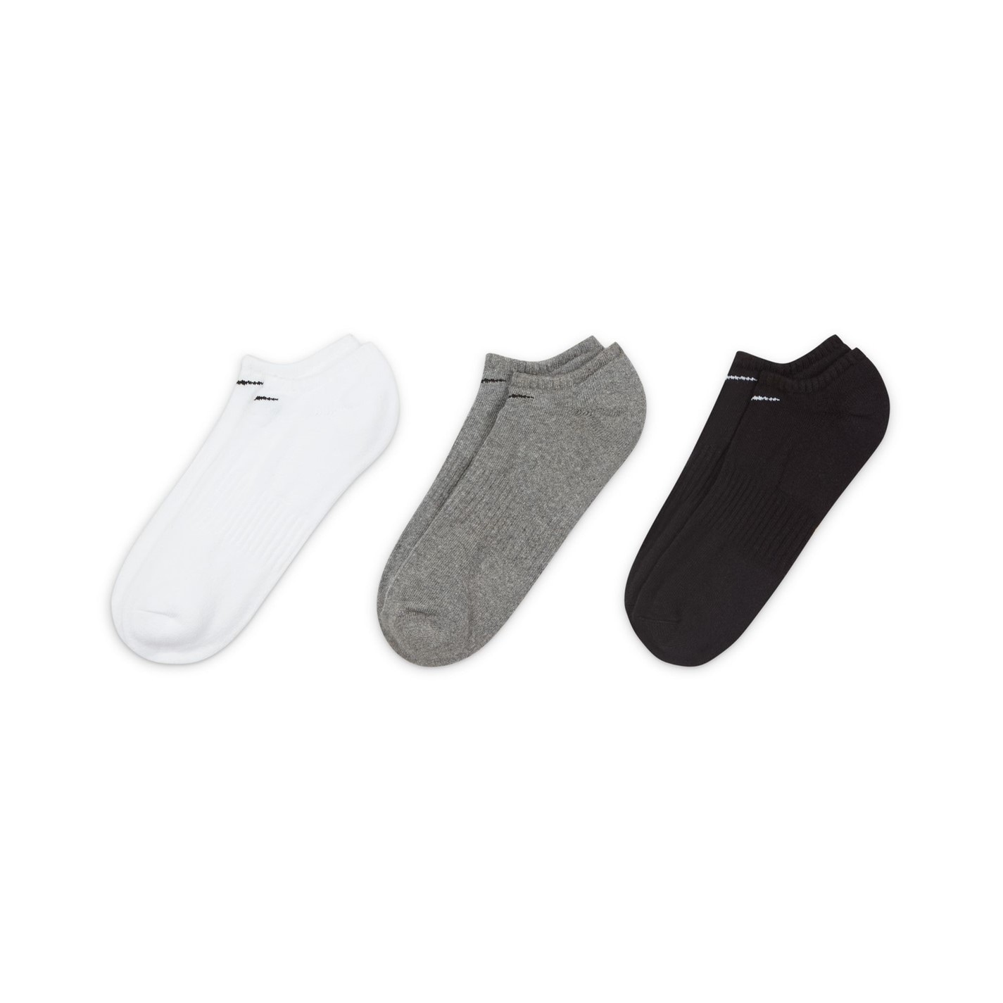 Nike 3 Pack Cushioned No Show Socks - 3