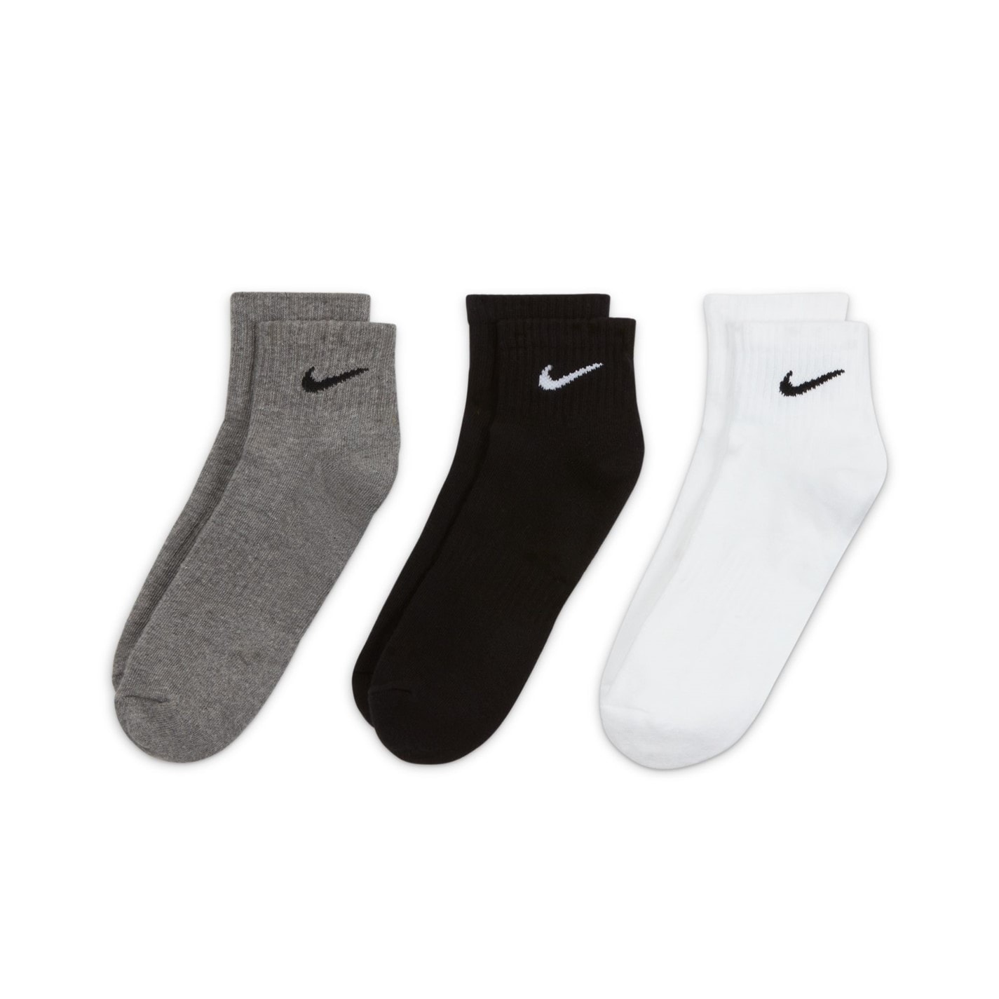 Nike Three Pack Quarter Socks Mens - 3
