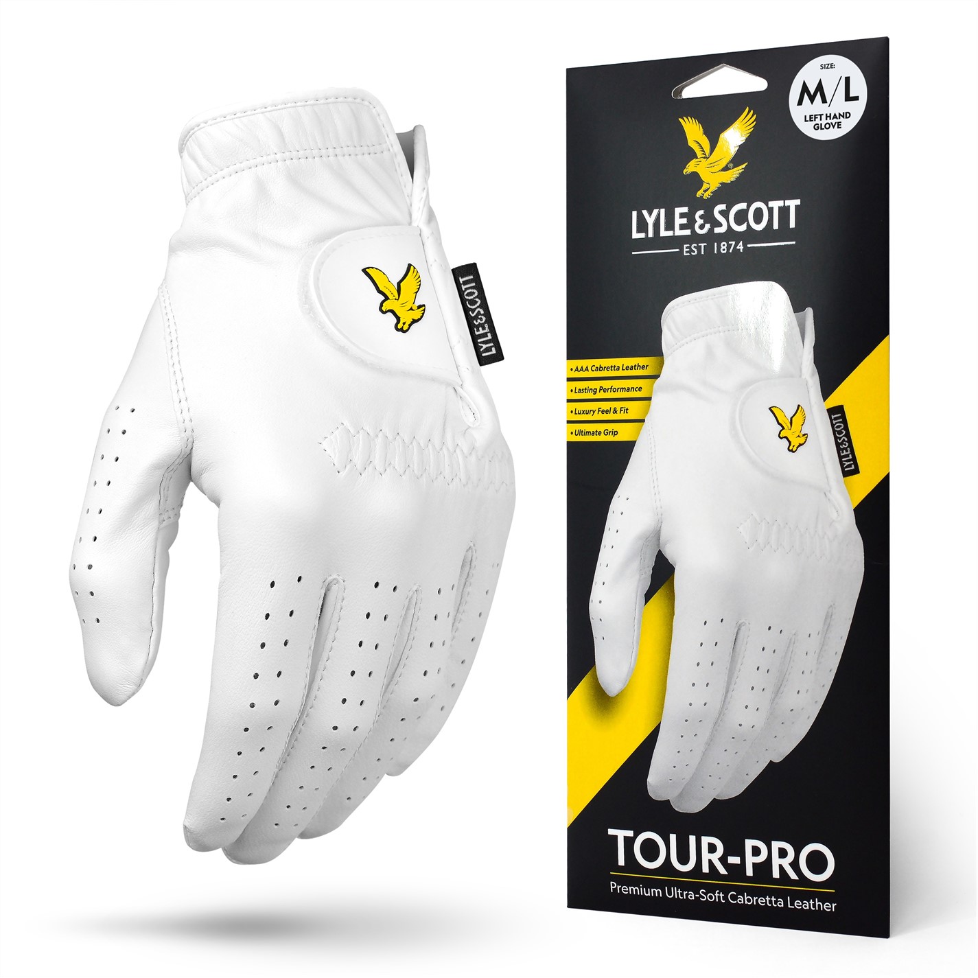 Rukavice Lyle and Scott Golf White 8005842