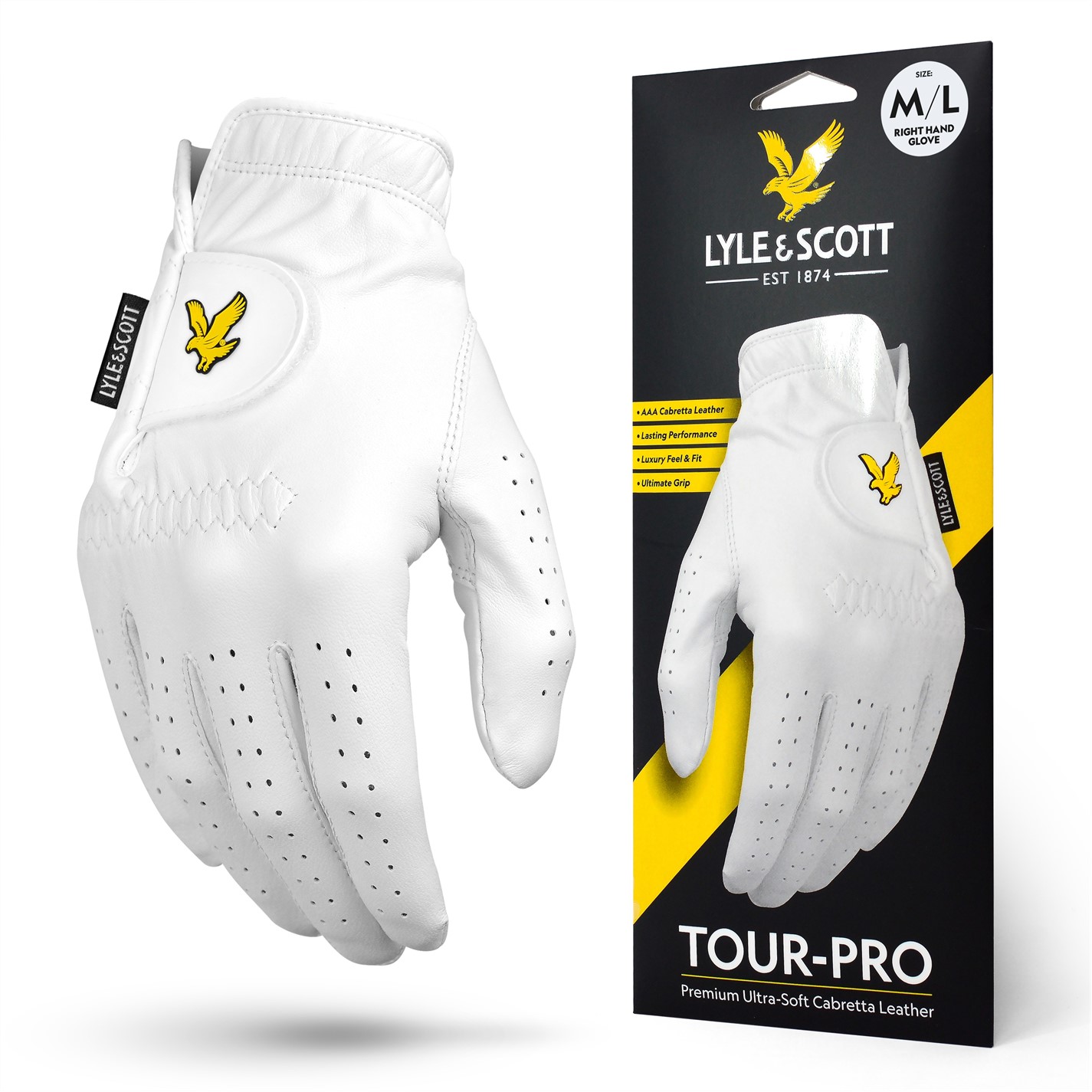Rukavice Lyle and Scott Golf White 4587044