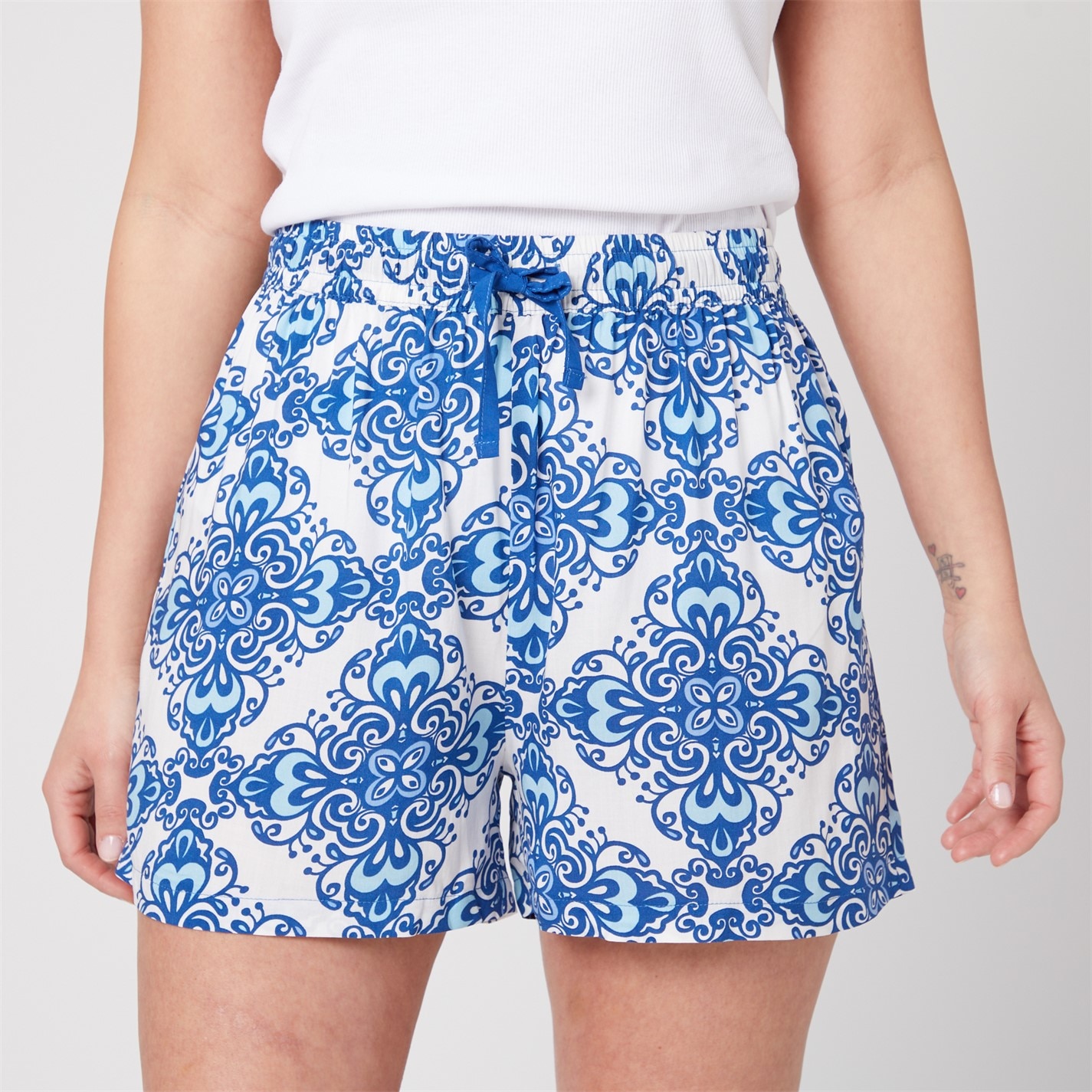 Be You Tile Woven Pyjama Shorts - 3