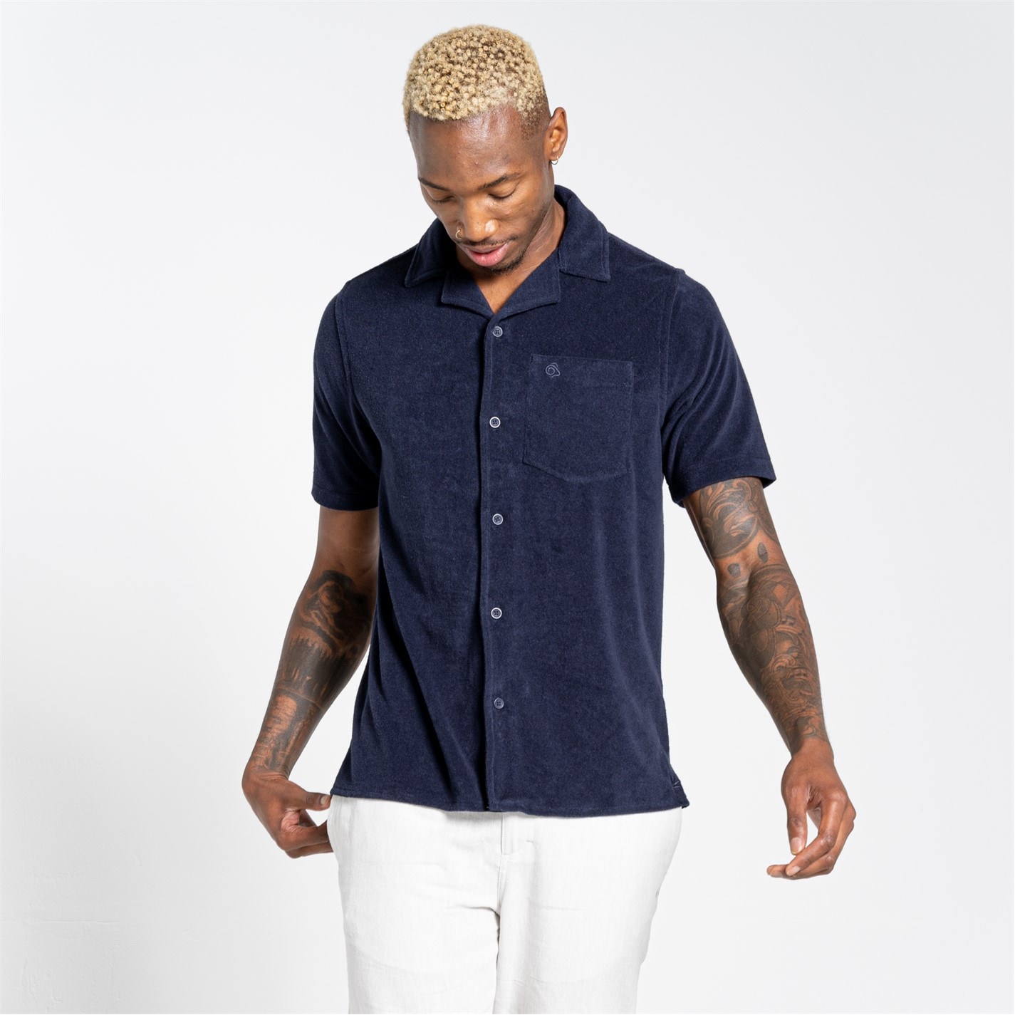 Košeľa Craghoppers Blue Navy 6404686 Men's Crag Cholla Short-Sleeve Shirt - 1
