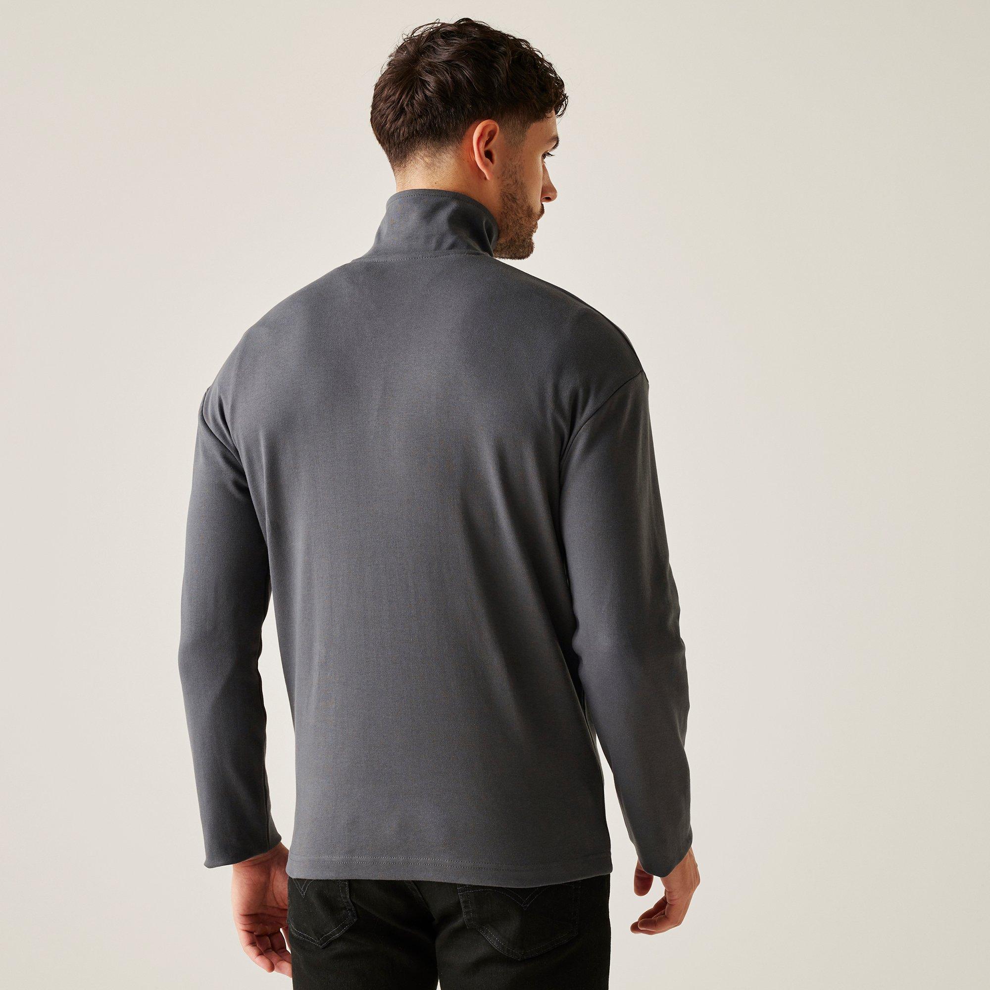 Bunda Regatta Dark Grey 4794570 Men's Ferdo Half-Zip Cotton Funnel-Neck Fleece - 2