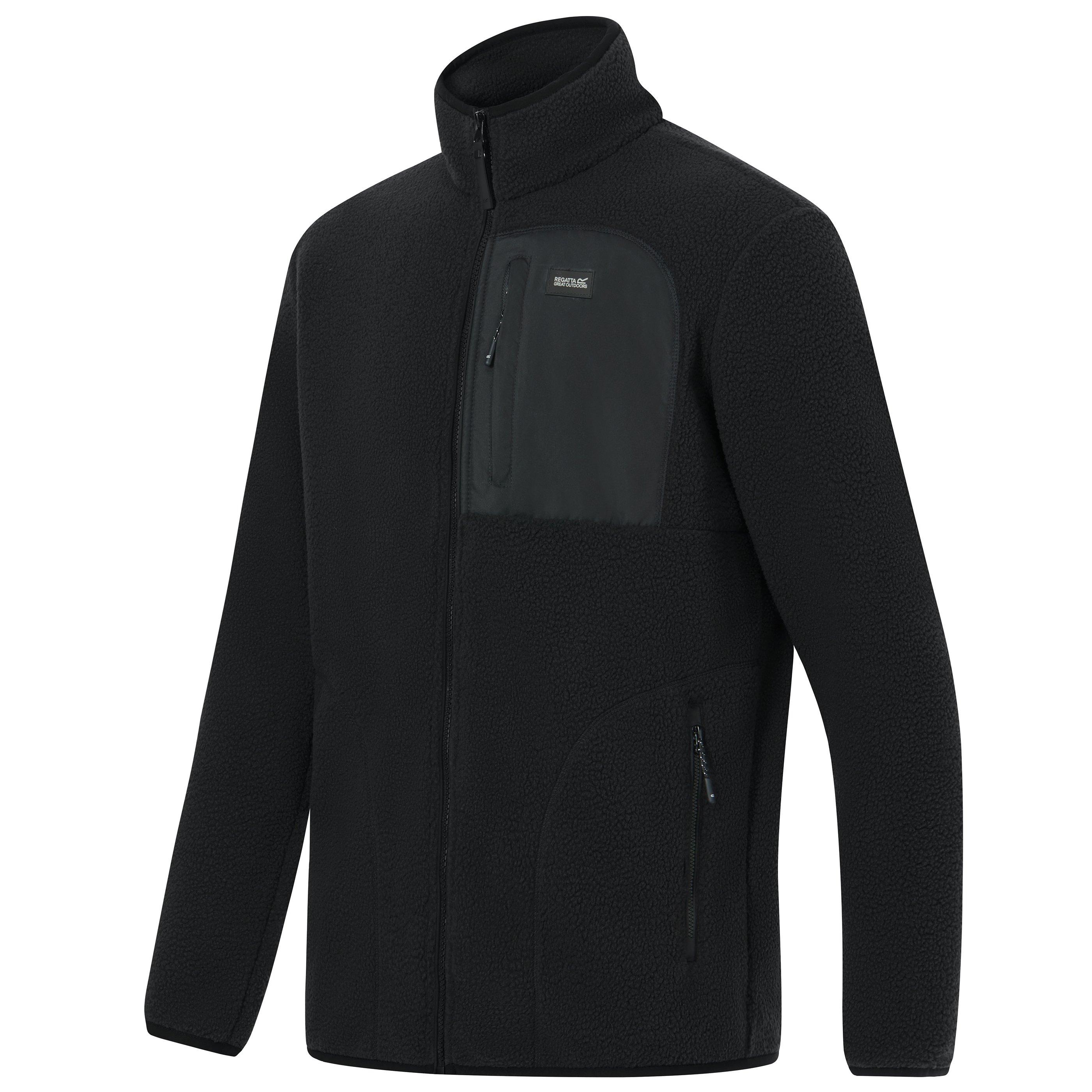Bunda Regatta Black 8581031 Men's Frankie Borg Full-Zip Fleece Top - 1