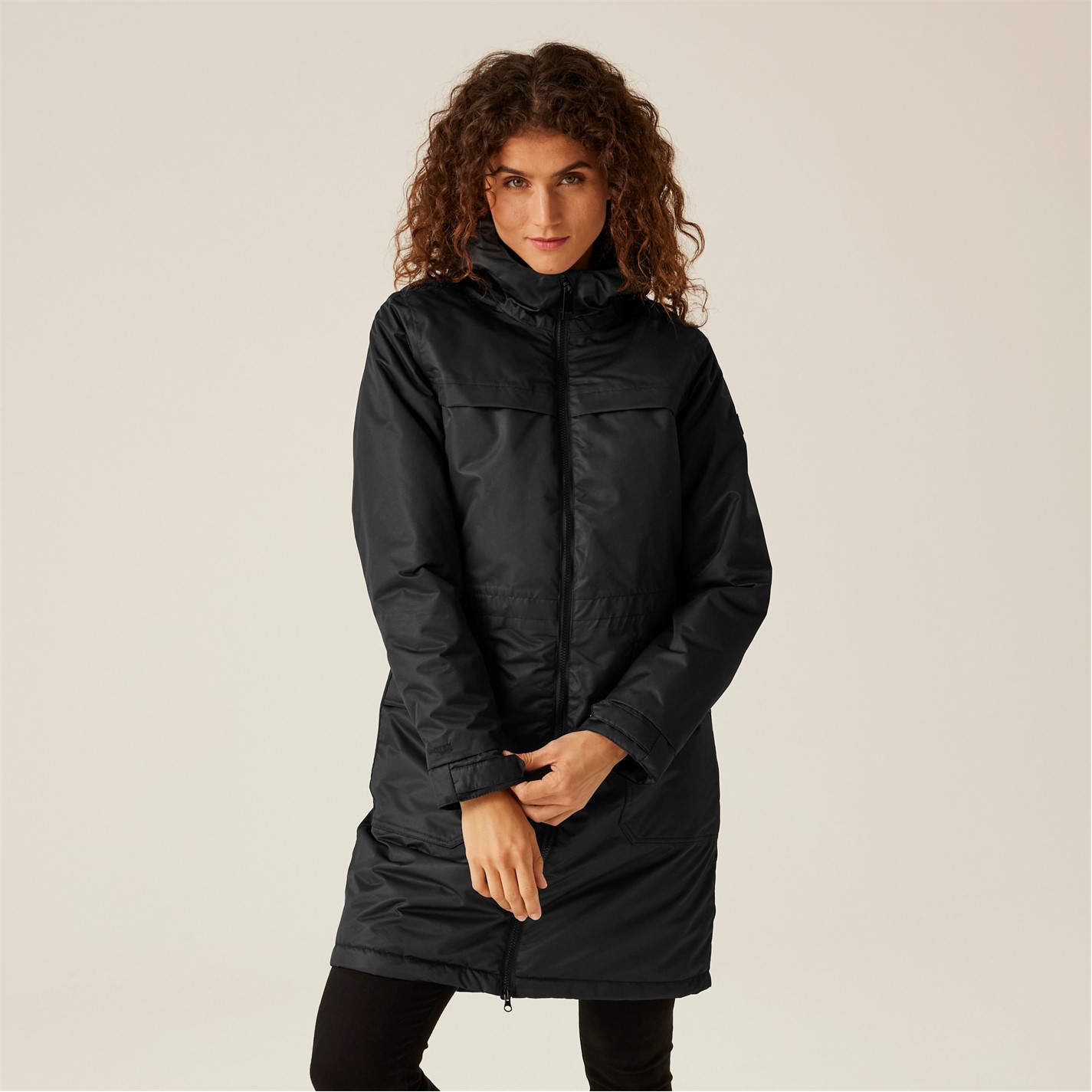 Dámska bunda Regatta Black 9965712 Womens Romine II Waterproof Hooded Long Sleeve Insulated Puffer Jacket - 1