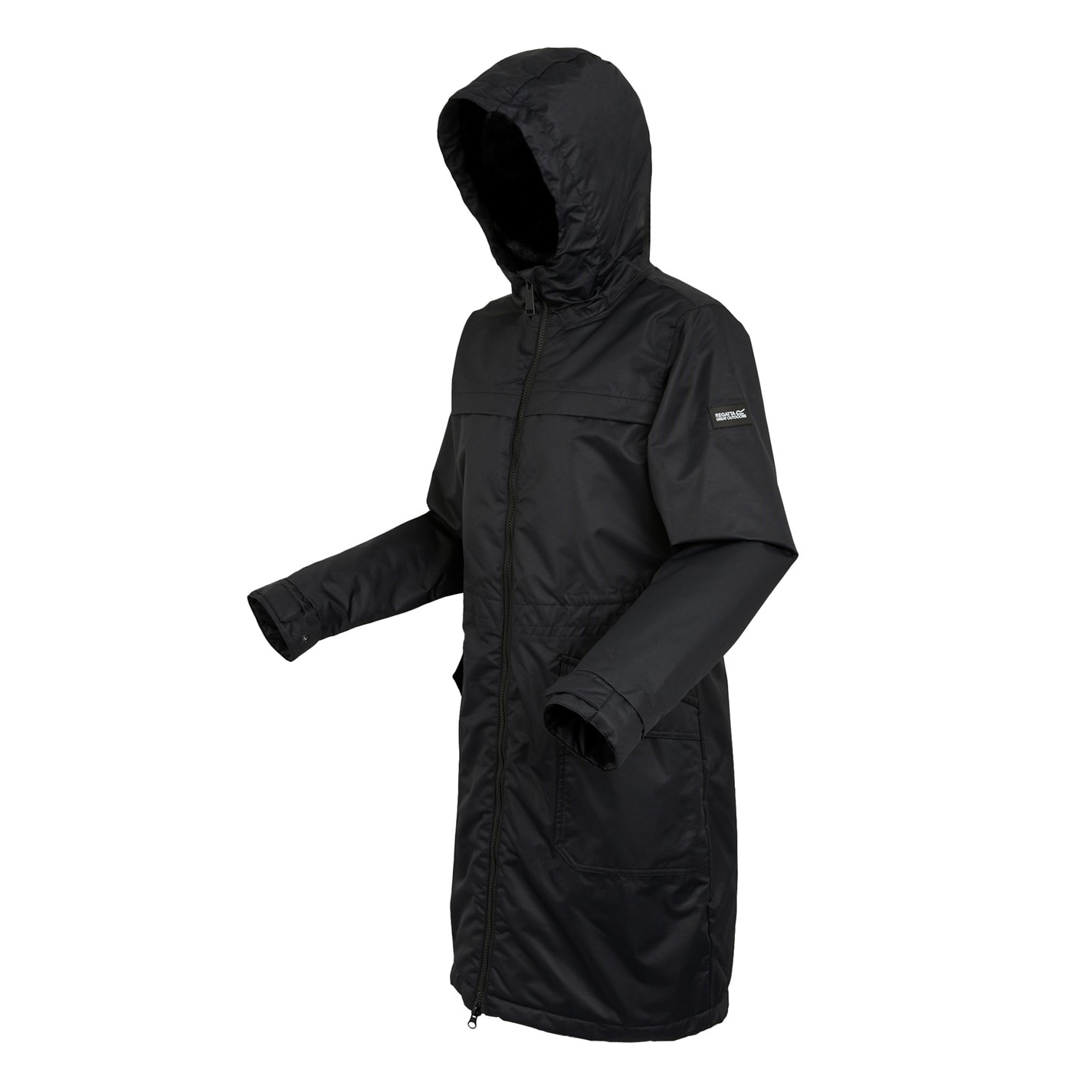 Dámska bunda Regatta Black 9965712 Womens Romine II Waterproof Hooded Long Sleeve Insulated Puffer Jacket - 9