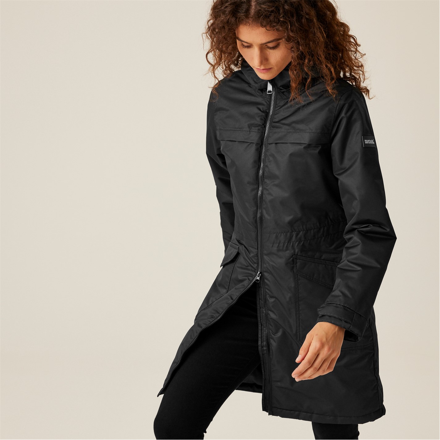Dámska bunda Regatta Black 9965712 Womens Romine II Waterproof Hooded Long Sleeve Insulated Puffer Jacket - 4
