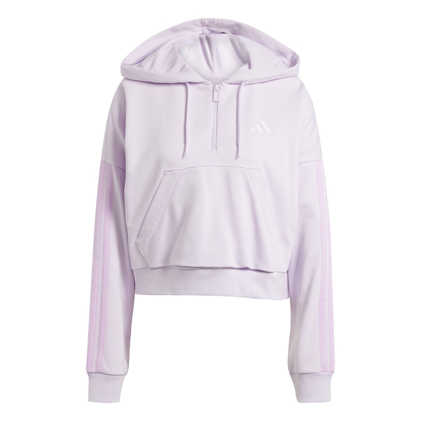 Mikina adidas Lavender 962204 Essentials 3-Stripes Quarter-Zip Hoodie Womens - 1