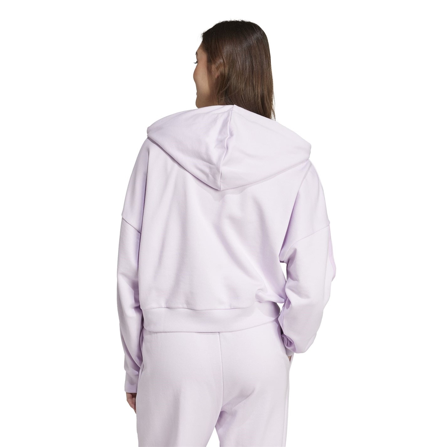 Mikina adidas Lavender 962204 Essentials 3-Stripes Quarter-Zip Hoodie Womens - 3