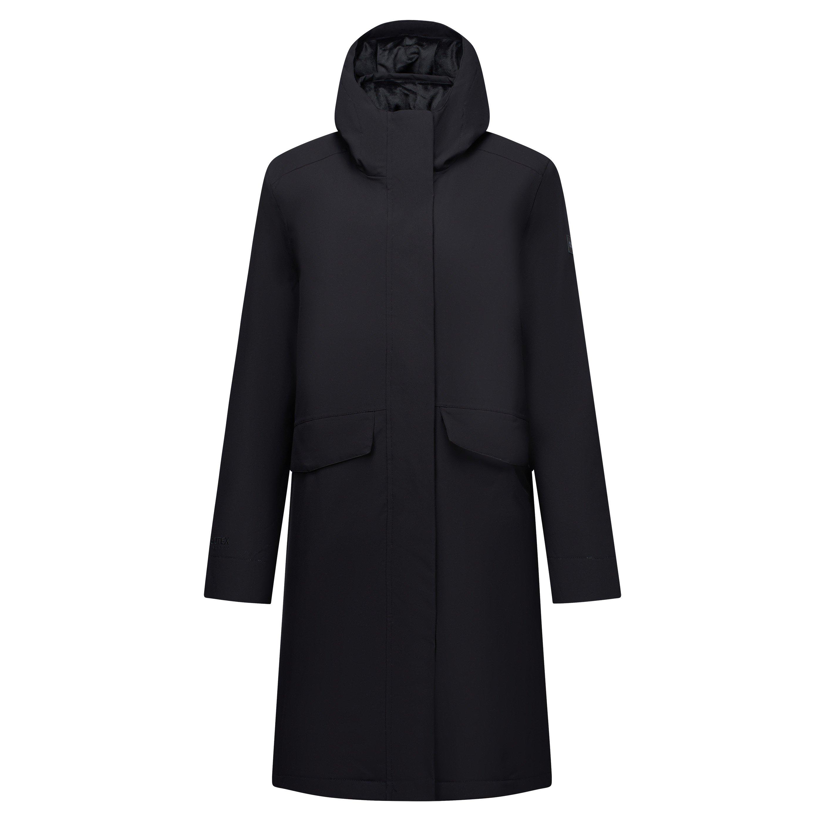 Dámska bunda Regatta Black 463632 Women's Romana Hooded Waterproof Funnel-Neck Long-Sleeve Puffer Jacket - 1