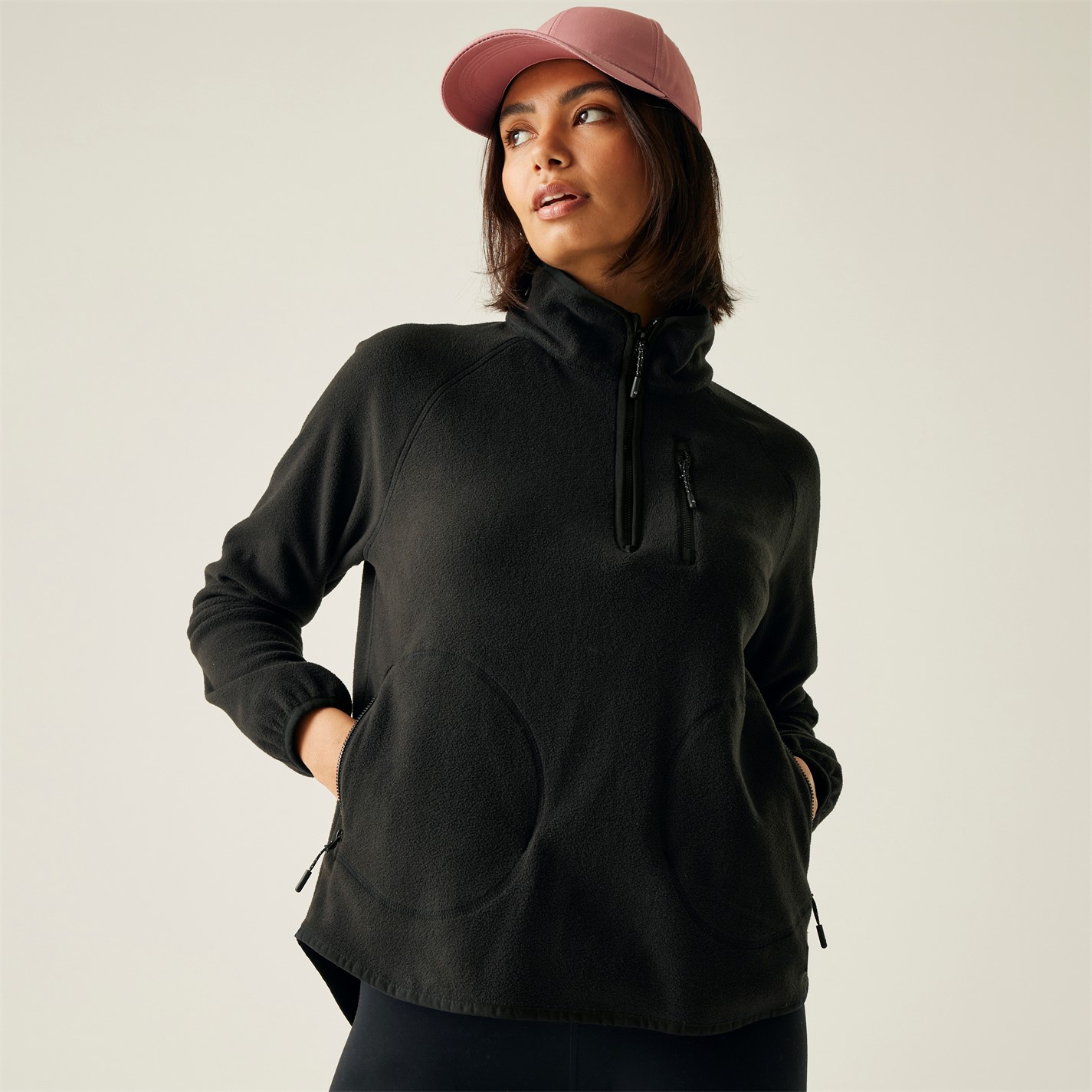 Mikina Regatta Black 4143757 Womens Frankie Funnel Neck Fleece - 1