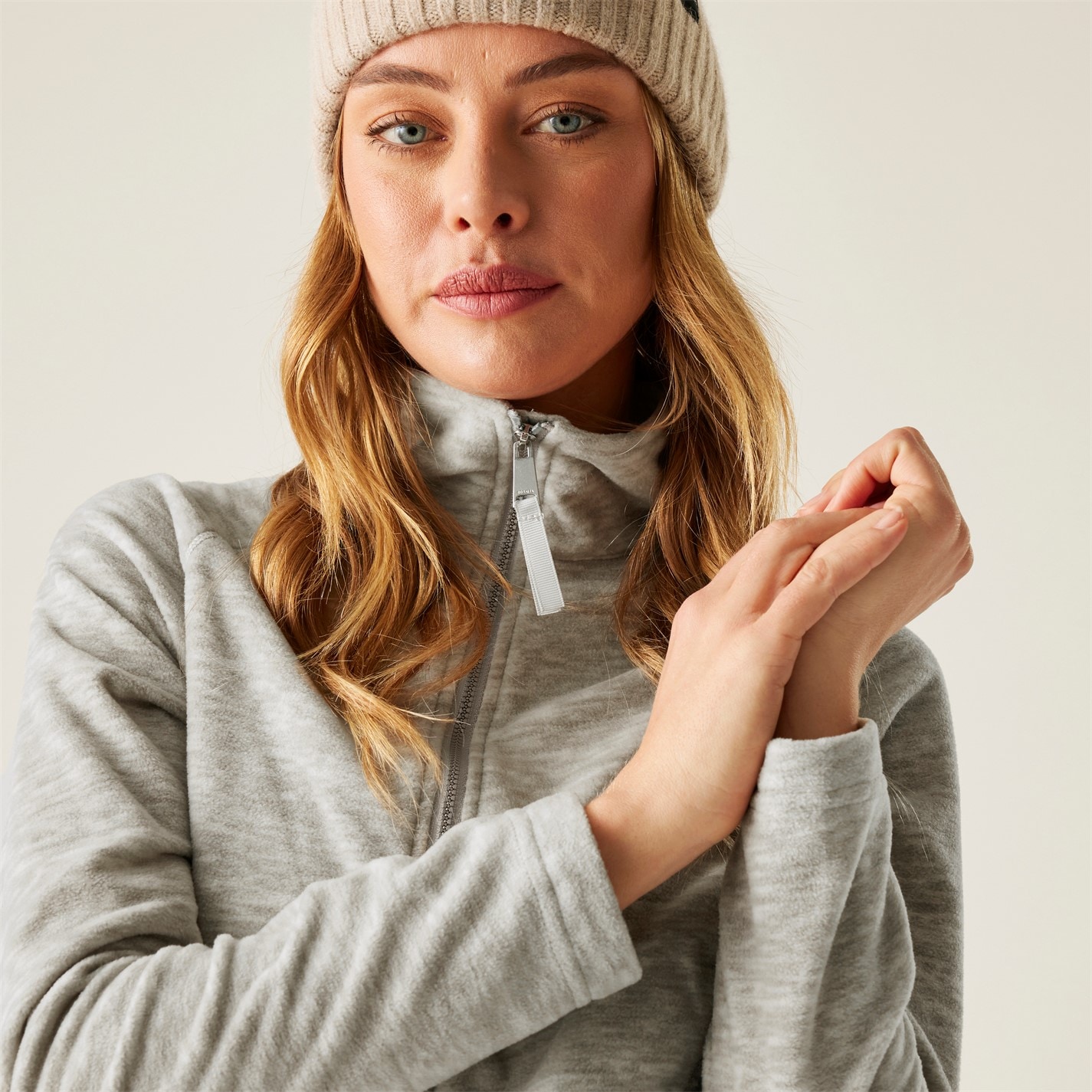 Mikina Regatta Drizzle 276522 Womens Mayse Long Sleeve Marl Funnel Neck Full Zip Fleece - 11