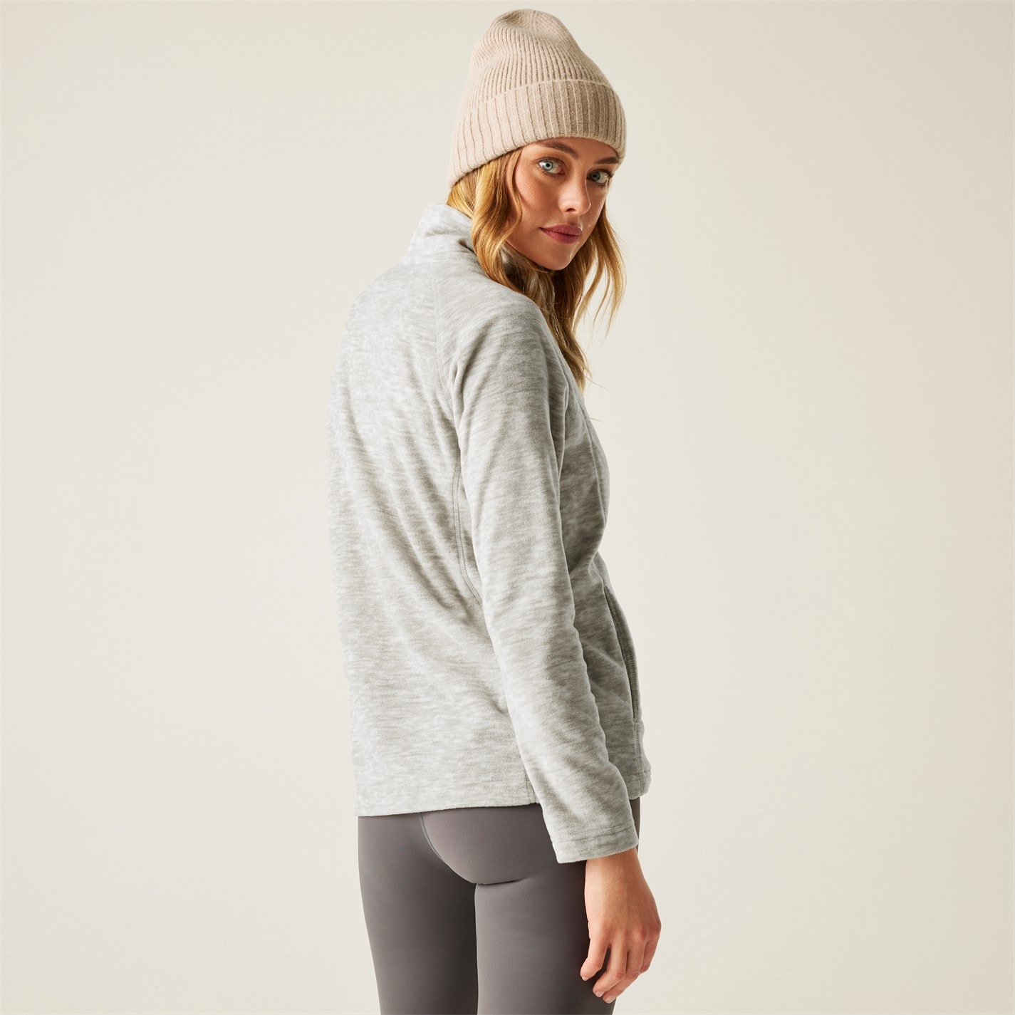 Mikina Regatta Drizzle 276522 Womens Mayse Long Sleeve Marl Funnel Neck Full Zip Fleece - 9