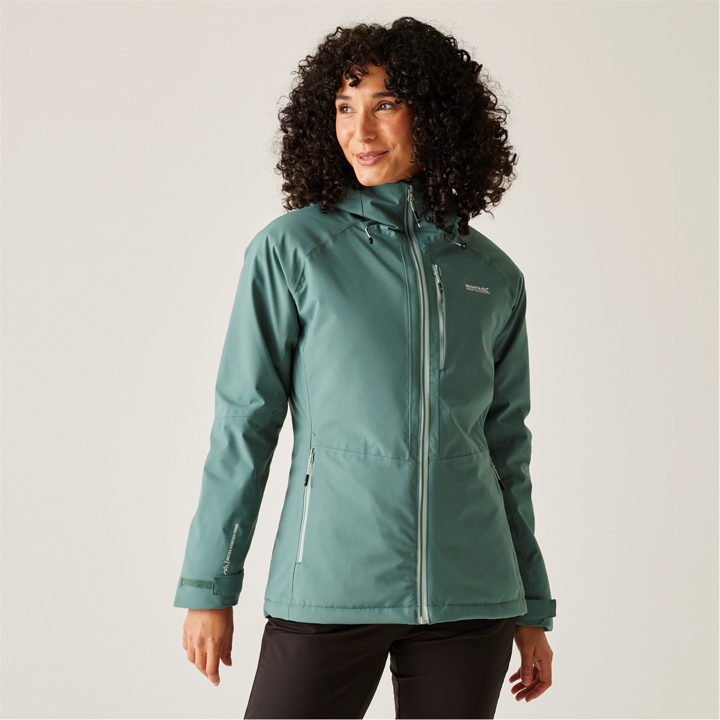 Bunda Regatta Spruce Green 7278695 Womens Highton Stretch Insulated Long Sleeve Waterproof Jacket - 1