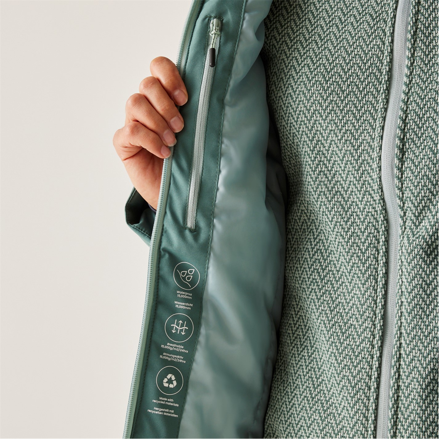 Bunda Regatta Spruce Green 7278695 Womens Highton Stretch Insulated Long Sleeve Waterproof Jacket - 3