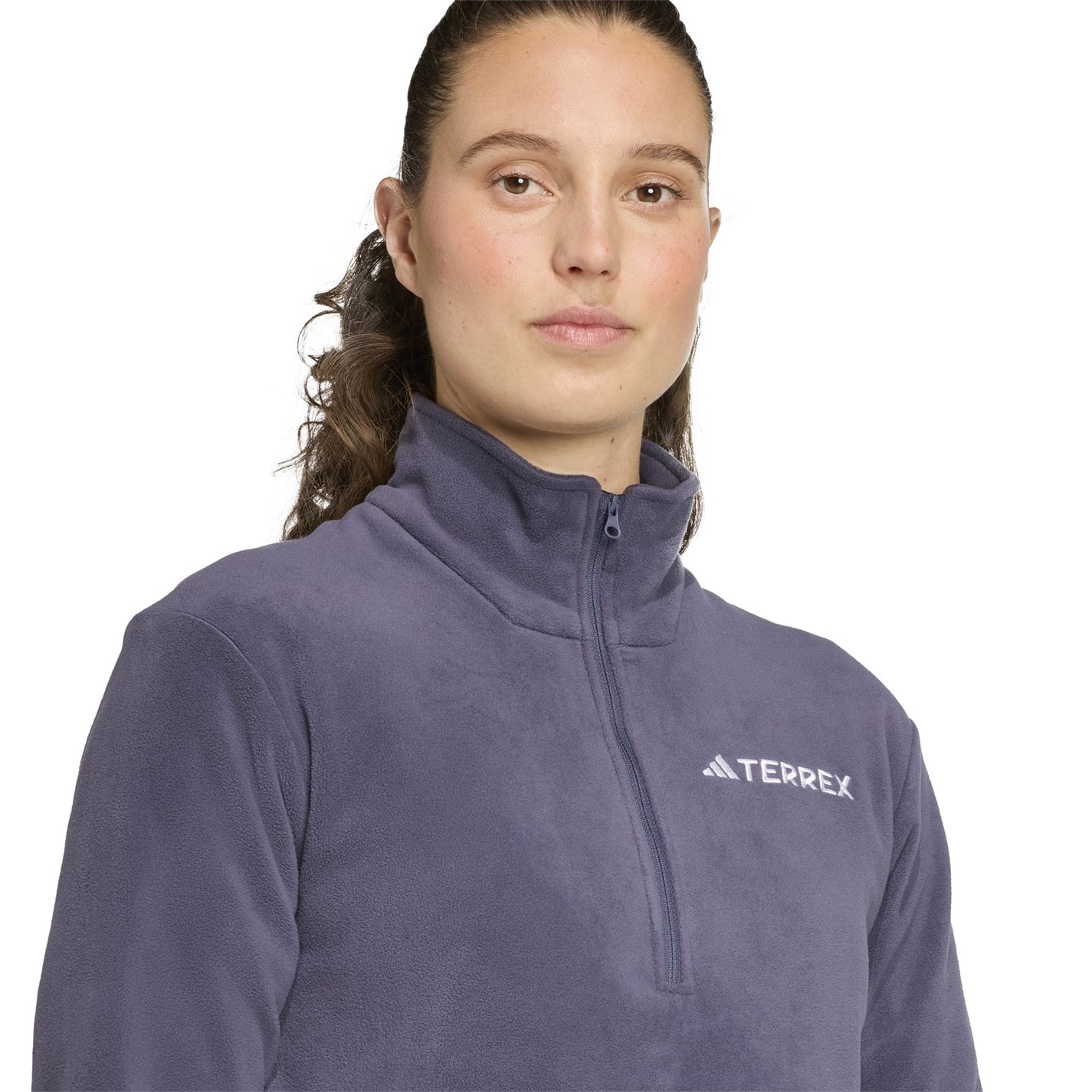Mikina adidas Shadow Navy 1074251 Multi Essentials 1/2 Zip Fleece Jacket Womens - 5