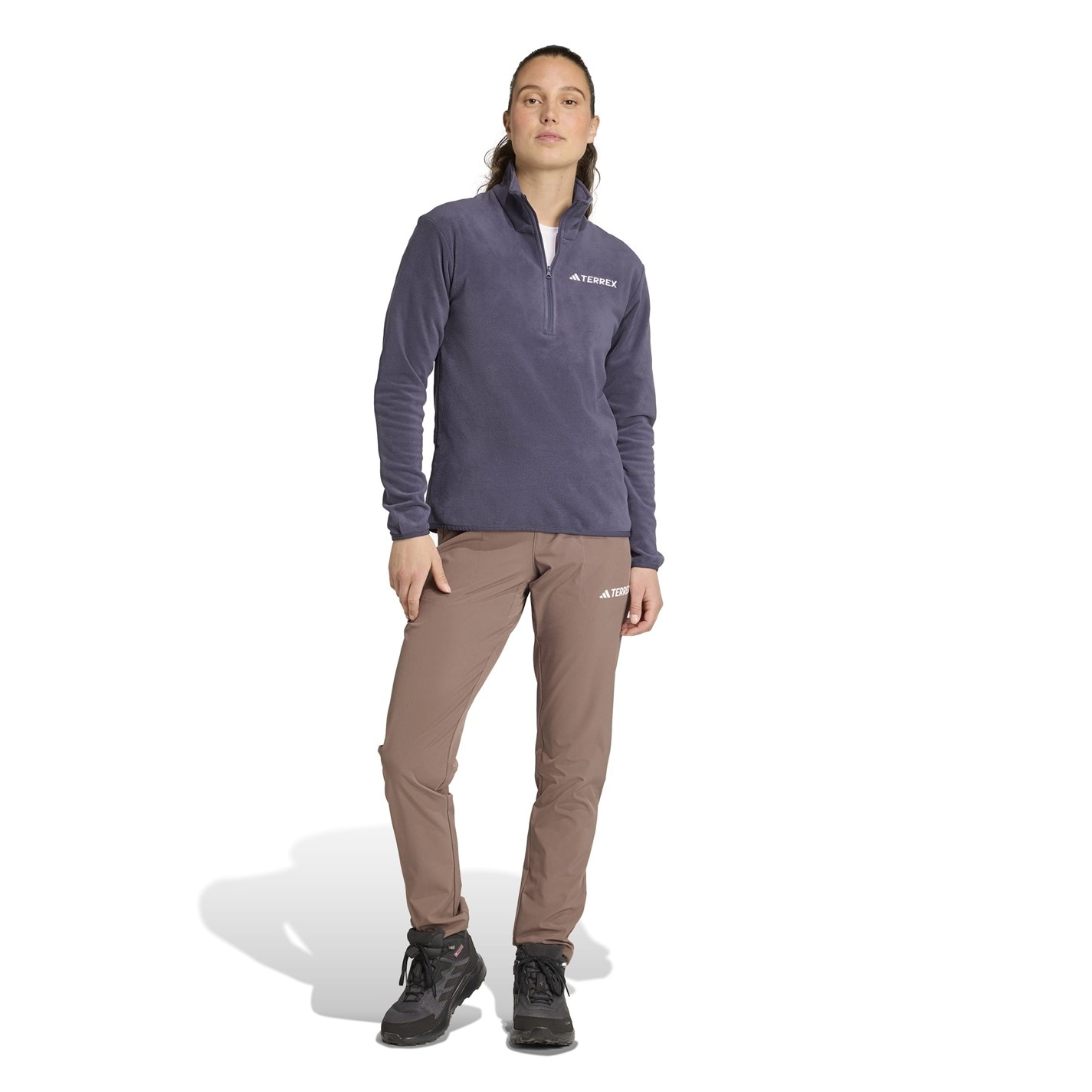Mikina adidas Shadow Navy 1074251 Multi Essentials 1/2 Zip Fleece Jacket Womens - 7