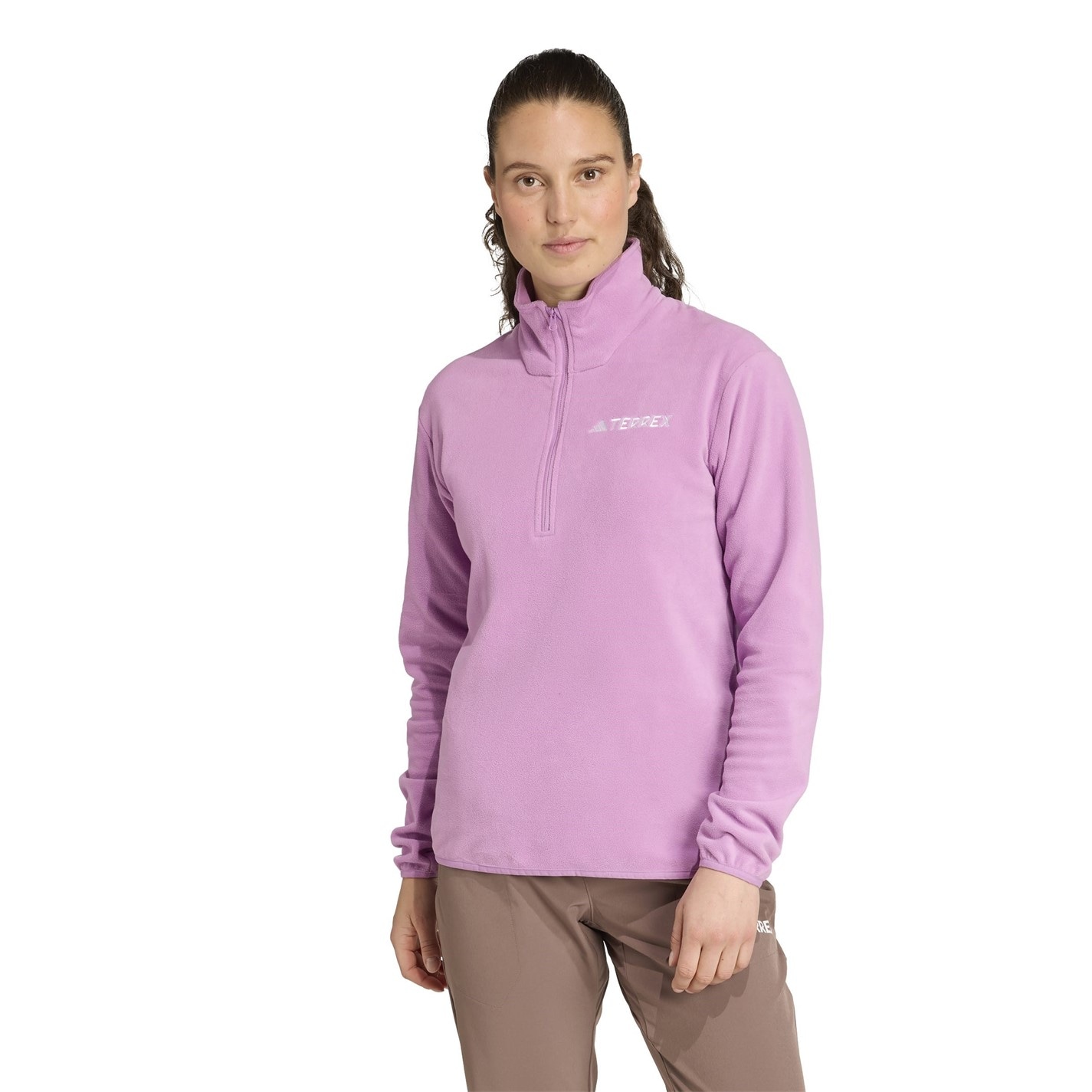 Mikina adidas Purple 4352088 Multi Essentials 1/2 Zip Fleece Jacket Womens - 2