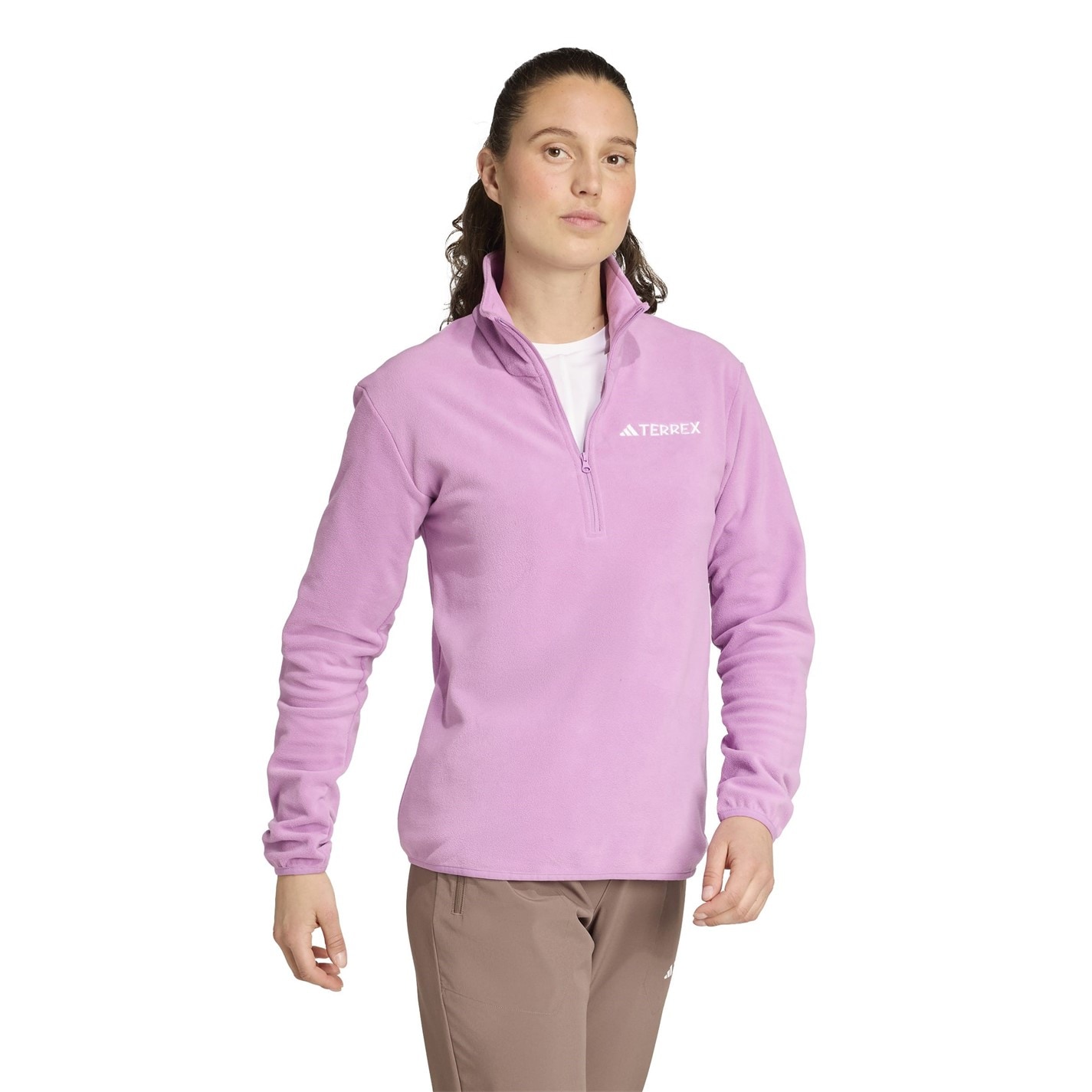 Mikina adidas Purple 4352088 Multi Essentials 1/2 Zip Fleece Jacket Womens - 4