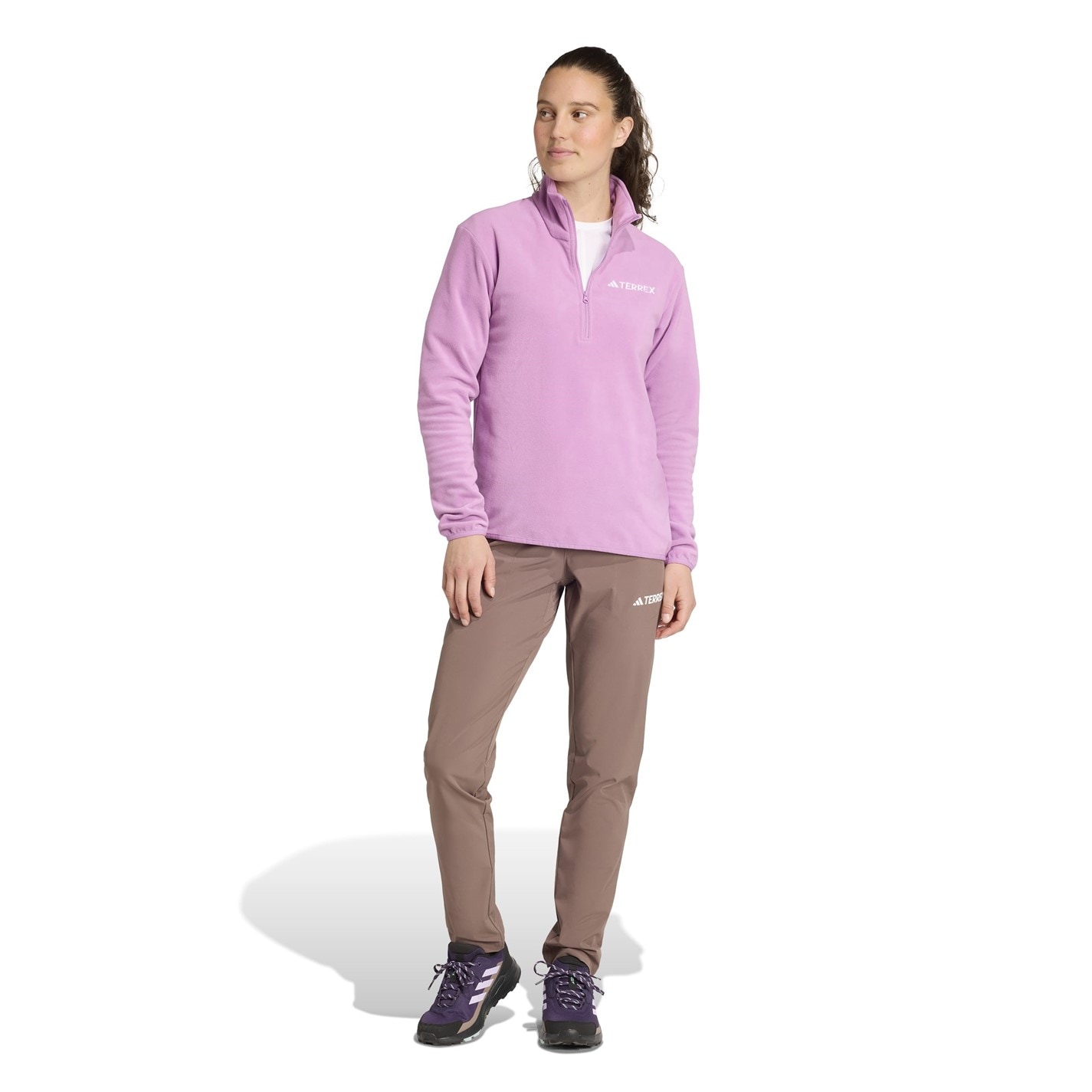 Mikina adidas Purple 4352088 Multi Essentials 1/2 Zip Fleece Jacket Womens - 7