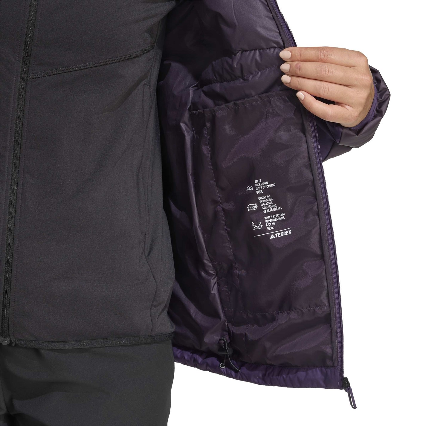 Bunda adidas Plum 6016718 Women's Terrex Multi Light CLIMAWARM Hooded Down Jacket - 4